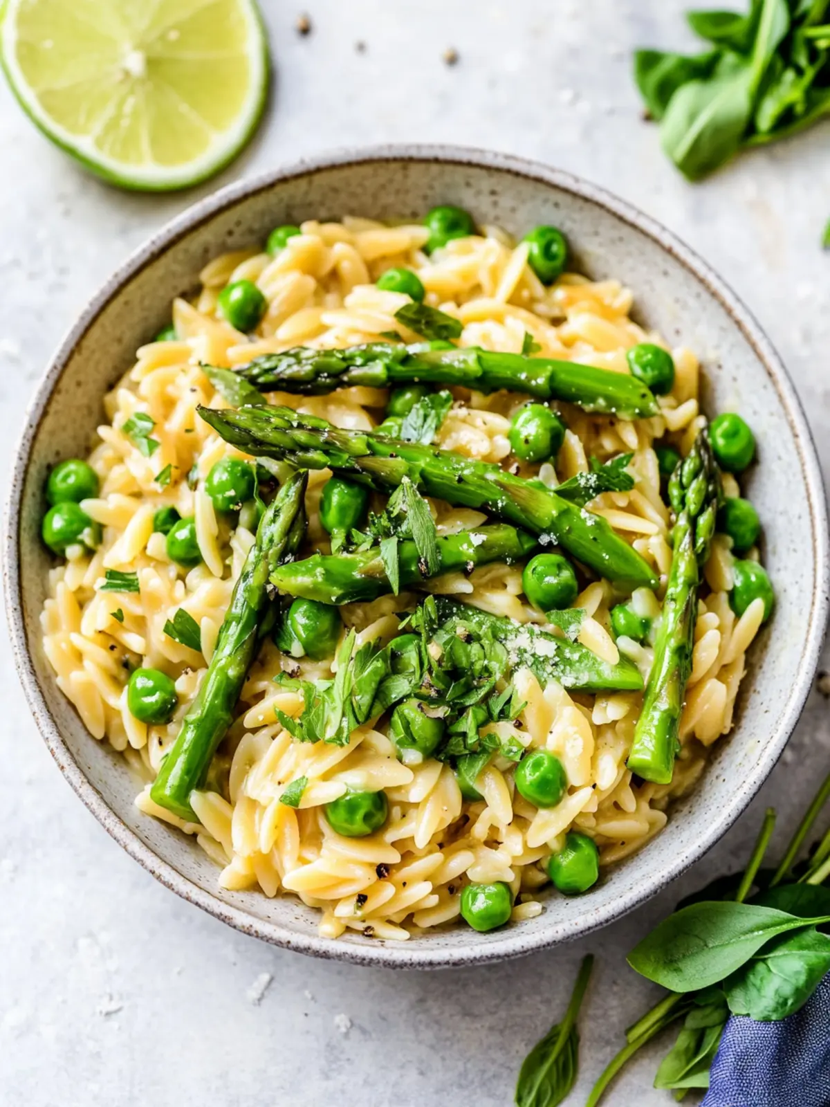 Creamy Orzo with Asparagus and Peas for a Zesty Weeknight Treat 3 Creamy Orzo with Asparagus and Peas