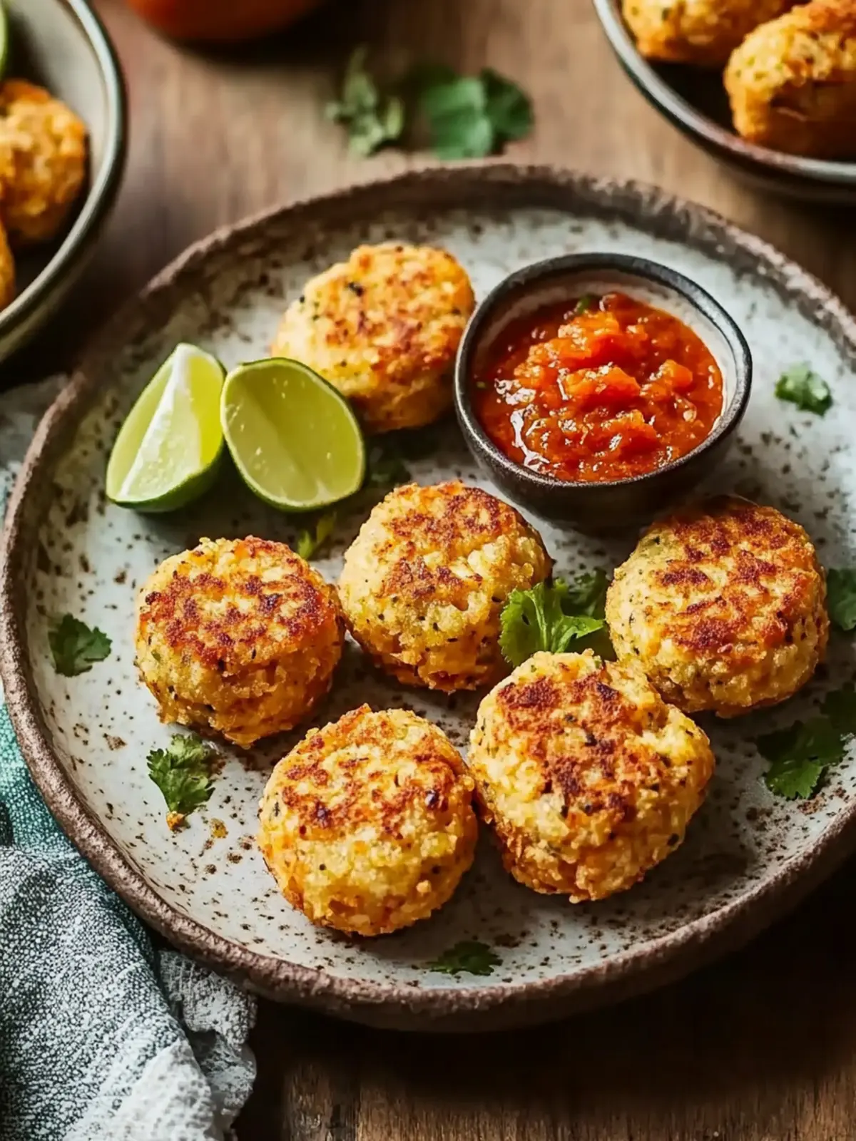 Mauritian chilli cakes (gato pima) with tomato chilli chutney