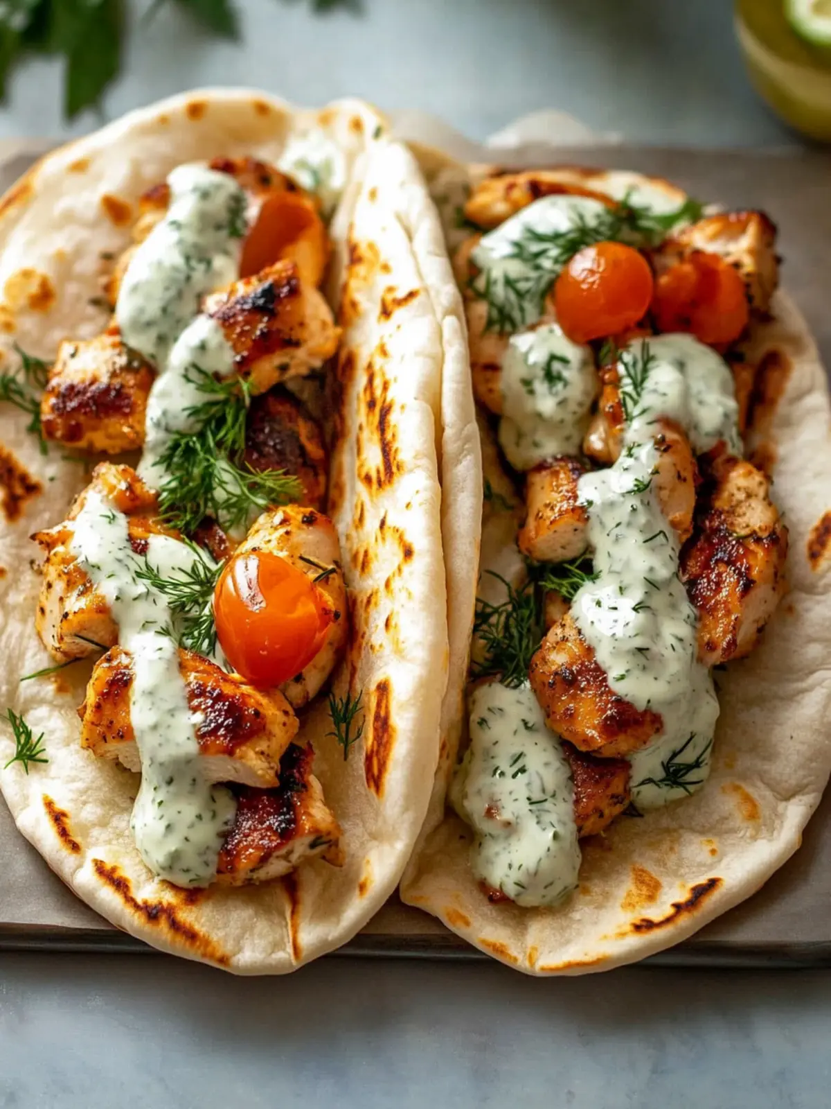 Savory Sheet Pan Chicken Pitas with Herby Ranch Delight 5 Sheet Pan Chicken Pitas with Herby Ranch