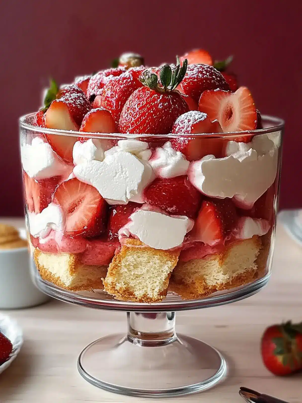 Galentines Strawberry Shortcake Trifle: Sweet Layers of Friendship 5 Galentines Strawberry Shortcake Trifle