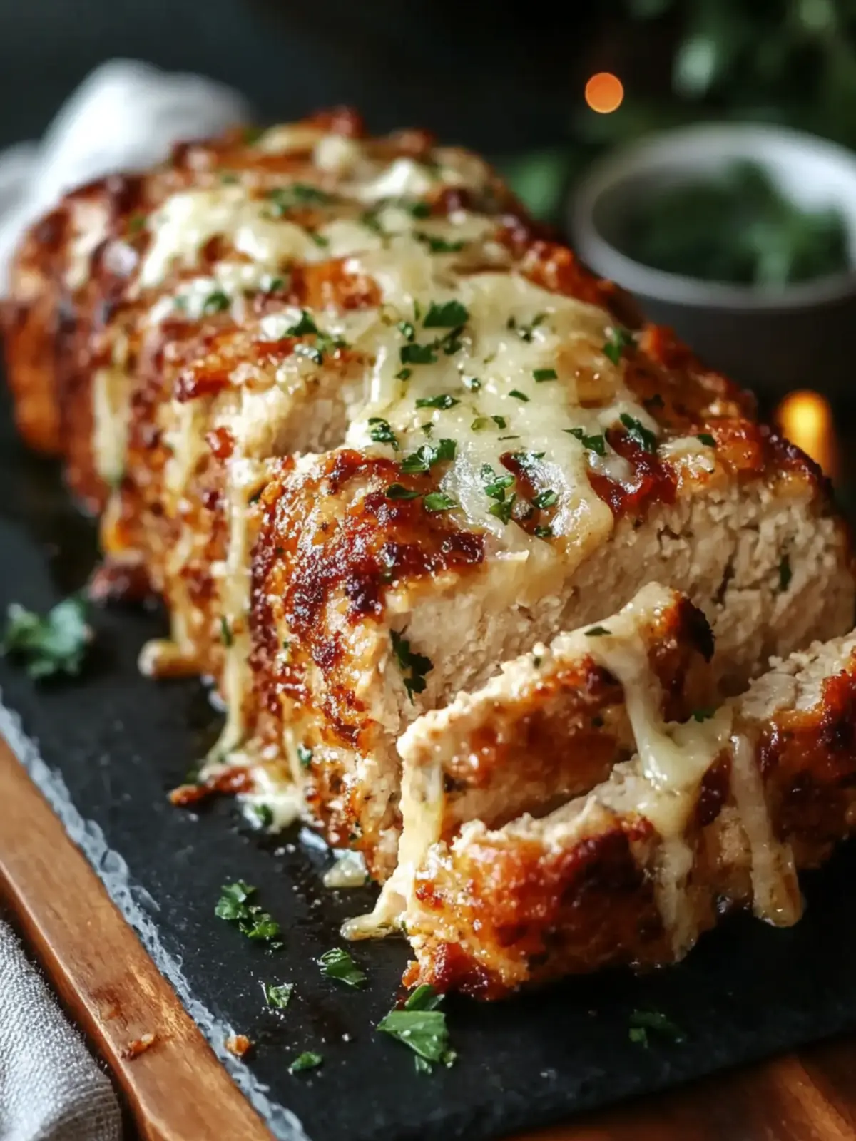 Savory Garlic Parmesan Chicken Meatloaf for Guilt-Free Comfort 4 Garlic Parmesan Chicken Meatloaf