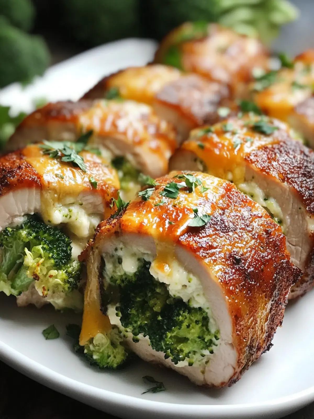 Broccoli Cheese Stuffed Pork Wrapped in Savory Bacon Bliss 4 Broccoli Cheese Stuffed Pork