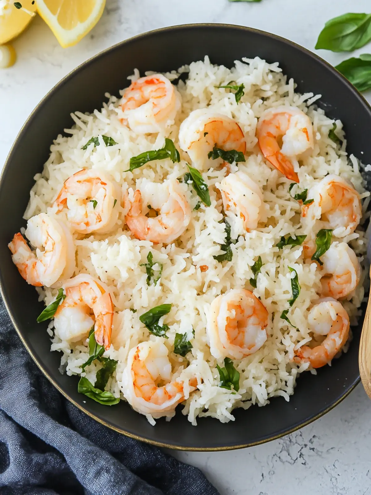 Creamy Parmesan Basil Shrimp and Rice Ready in 20 Minutes 5 Parmesan Basil Shrimp and Rice