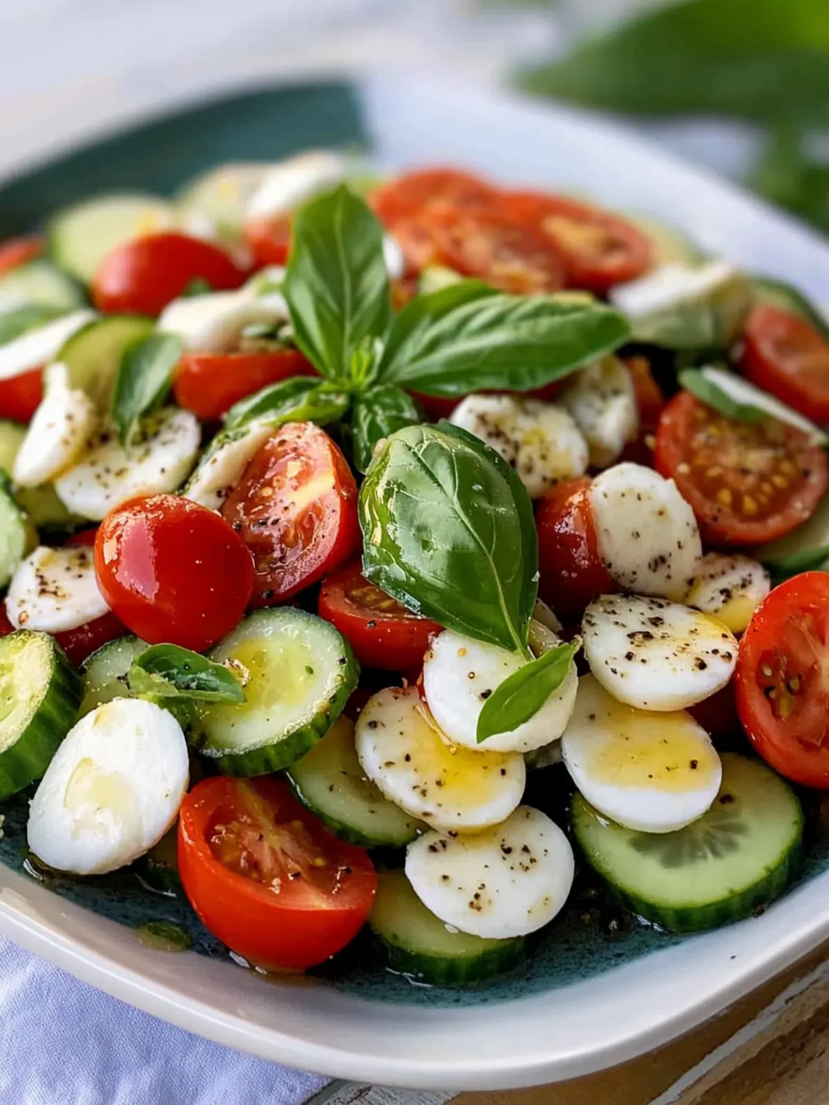 Crisp Cucumber Caprese Salad That Brightens Any Meal 3 Cucumber Caprese Salad