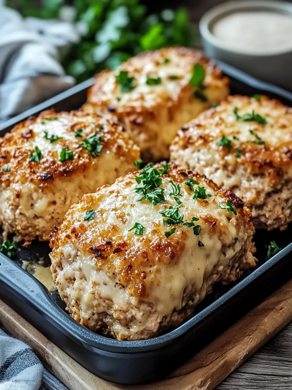 Savory Garlic Parmesan Chicken Meatloaves Your Family Will Love 2 Garlic Parmesan Chicken Meatloaves