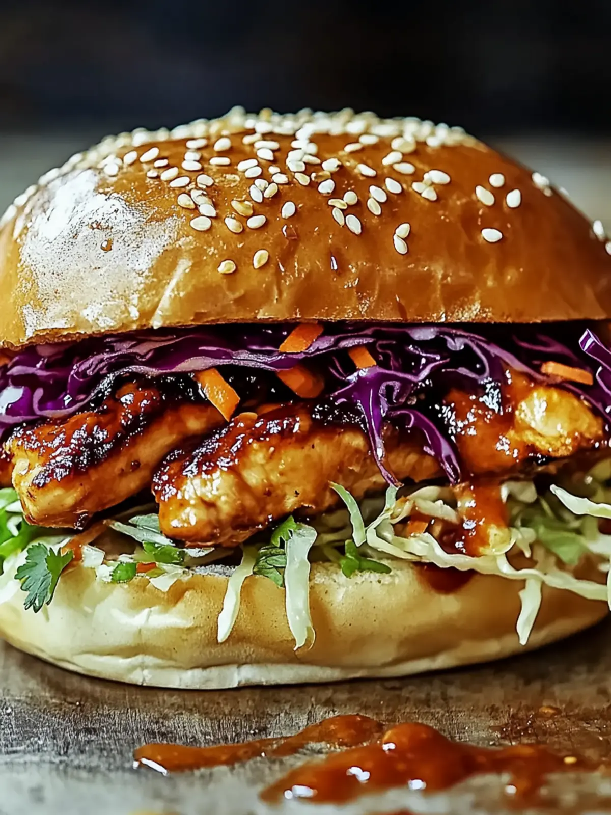 Korean BBQ Chicken Sandwich with Zesty Cabbage Slaw Bliss 5 Korean BBQ Chicken Sandwich with Zesty Cabbage Slaw