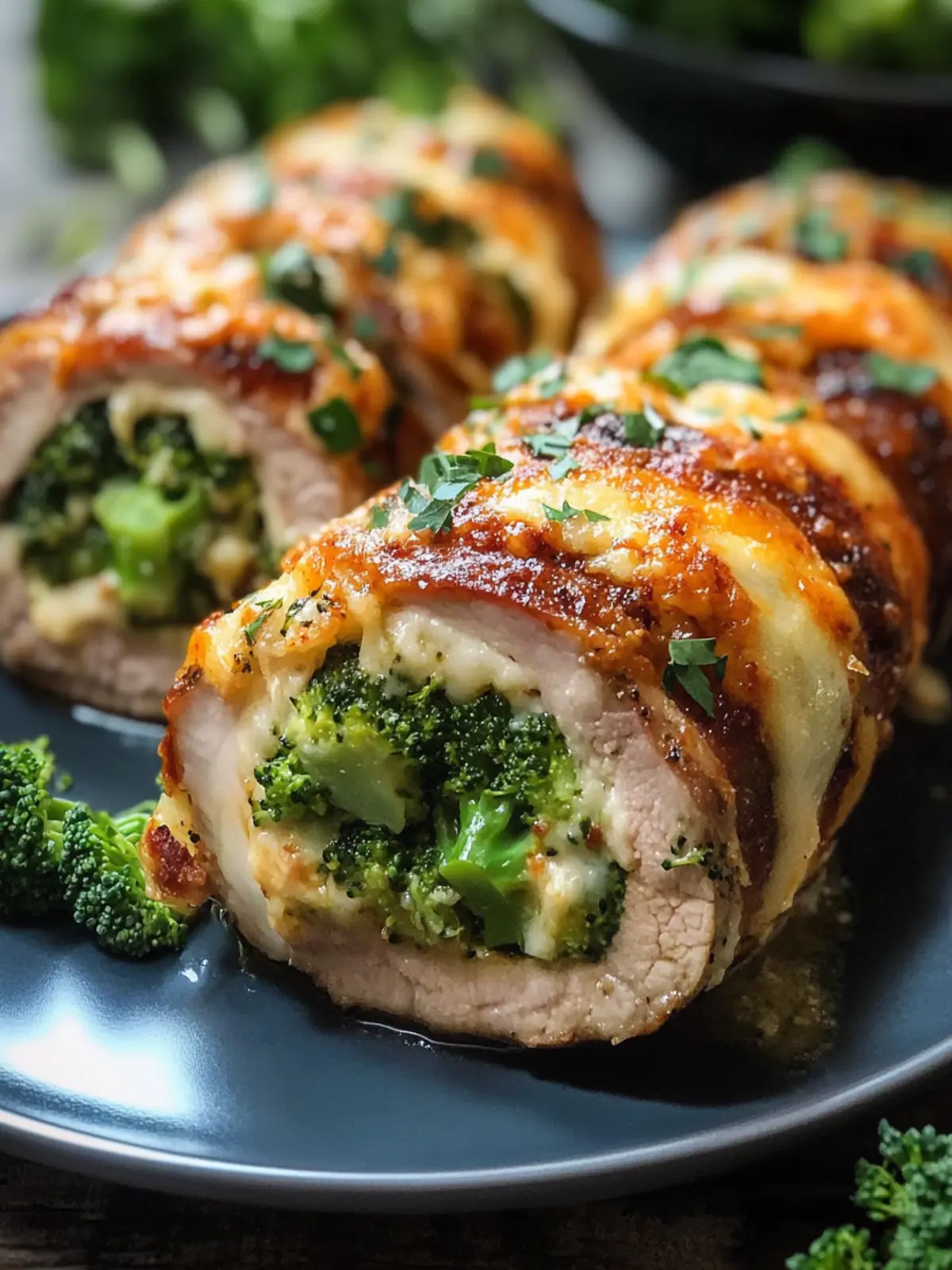 Broccoli Cheese Stuffed Pork Wrapped in Savory Bacon Bliss 3 Broccoli Cheese Stuffed Pork