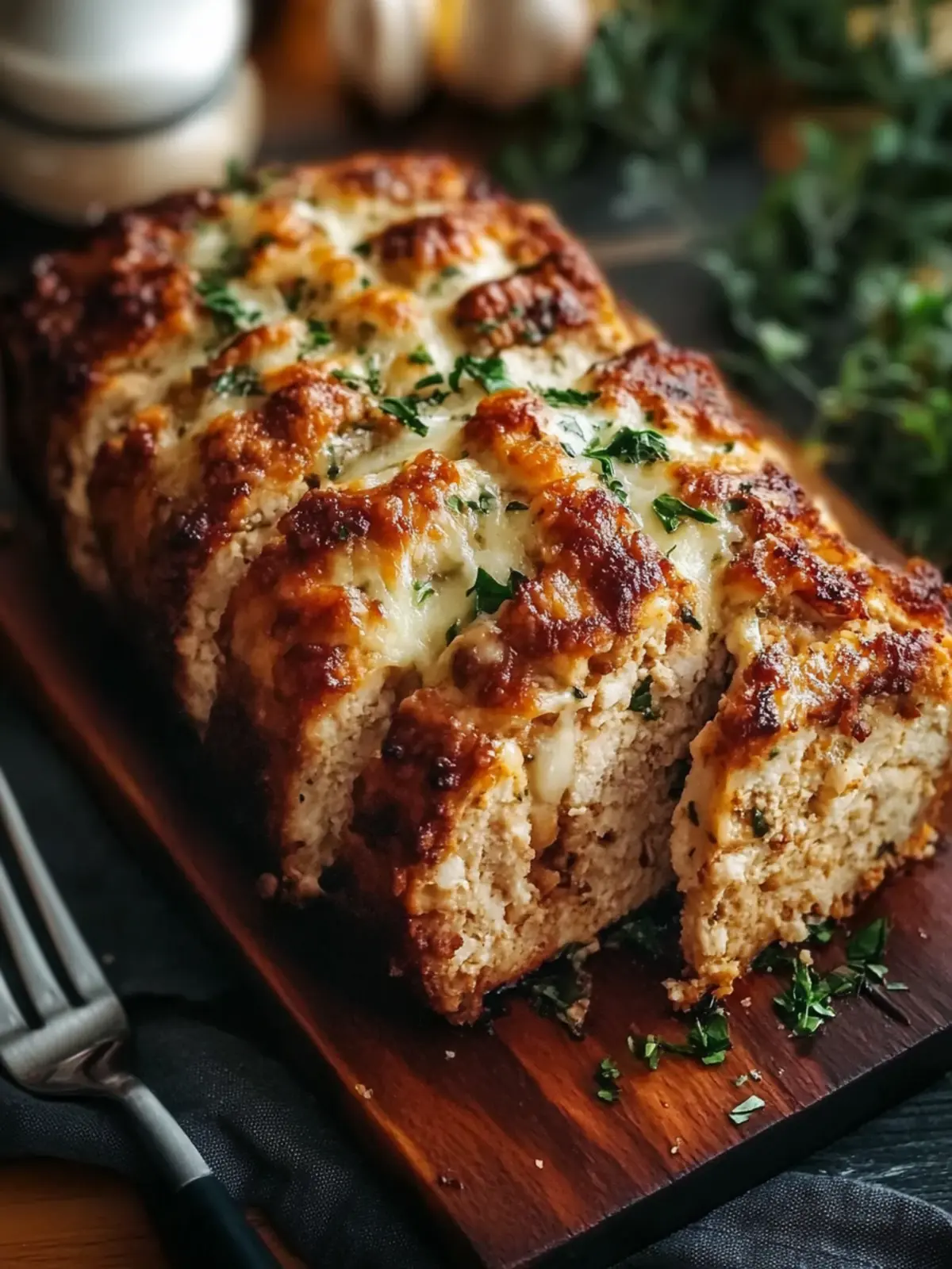 Savory Garlic Parmesan Chicken Meatloaf for Guilt-Free Comfort 2 Garlic Parmesan Chicken Meatloaf
