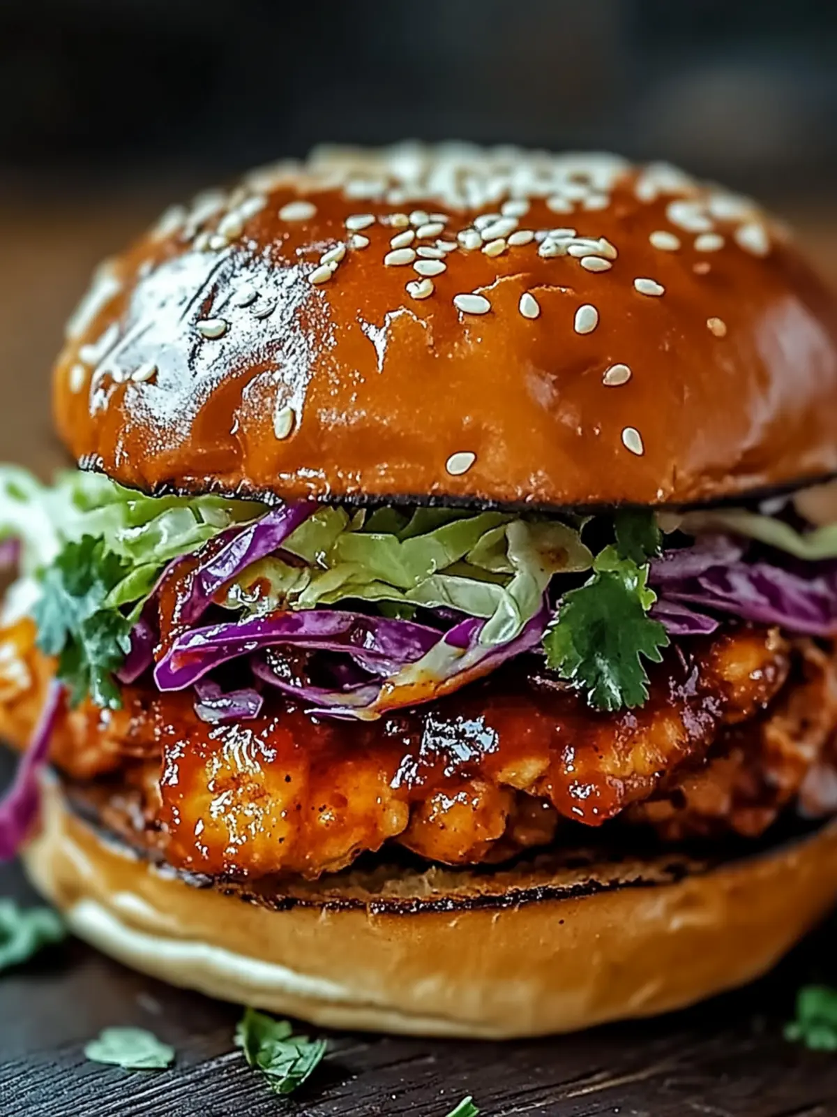 Korean BBQ Chicken Sandwich with Zesty Cabbage Slaw Bliss 3 Korean BBQ Chicken Sandwich with Zesty Cabbage Slaw