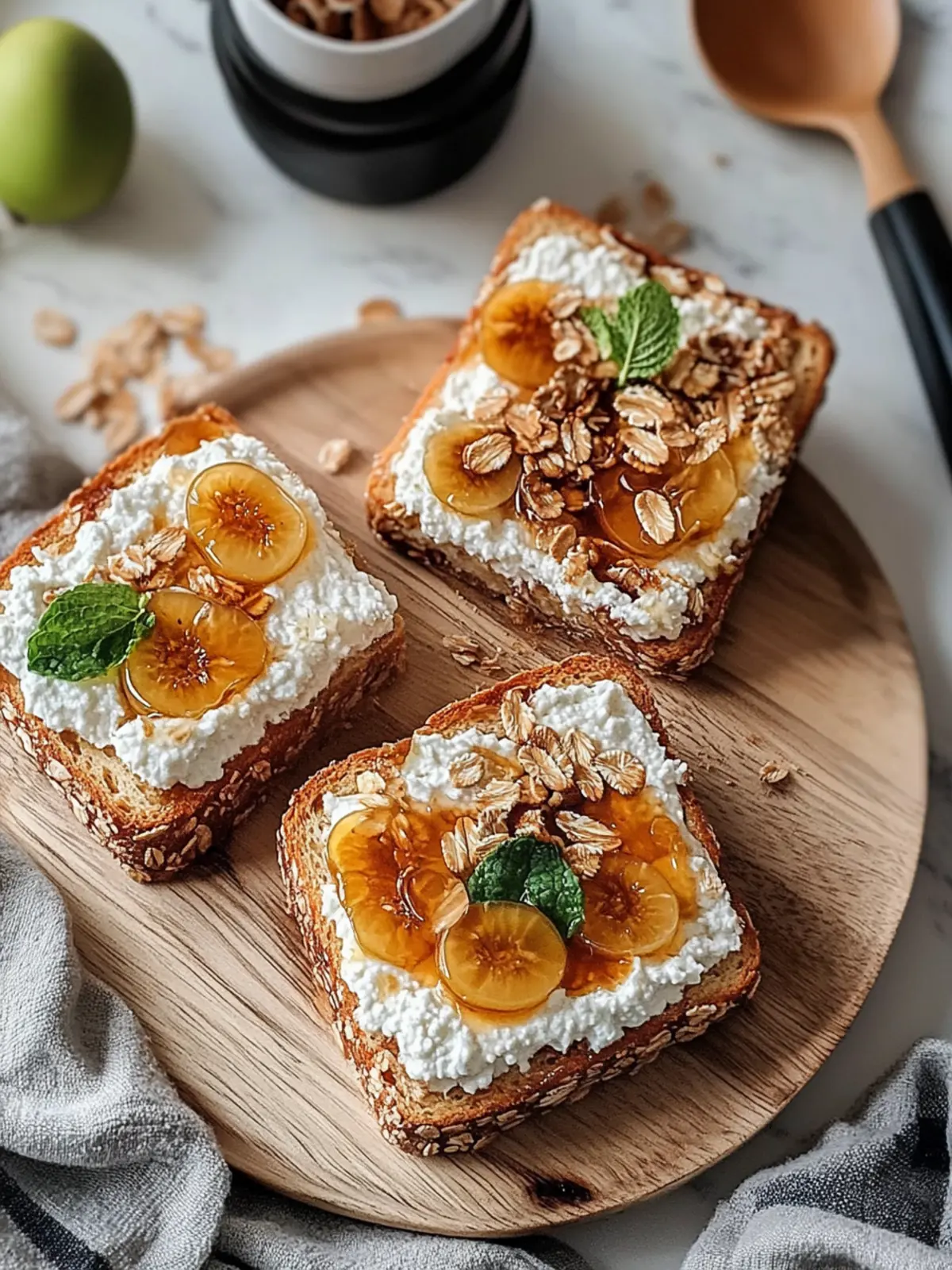 Cottage Cheese & Honey Toast Bars: A Fast, Fun Breakfast! 4 Cottage Cheese & Honey Toast Bars