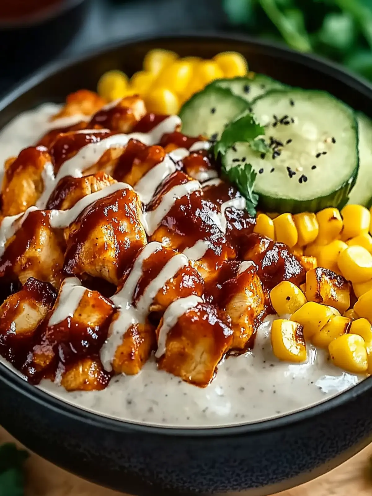 High Protein BBQ Ranch Chicken Bowl for Quick Healthy Meals 4 High Protein BBQ Ranch Chicken Bowl