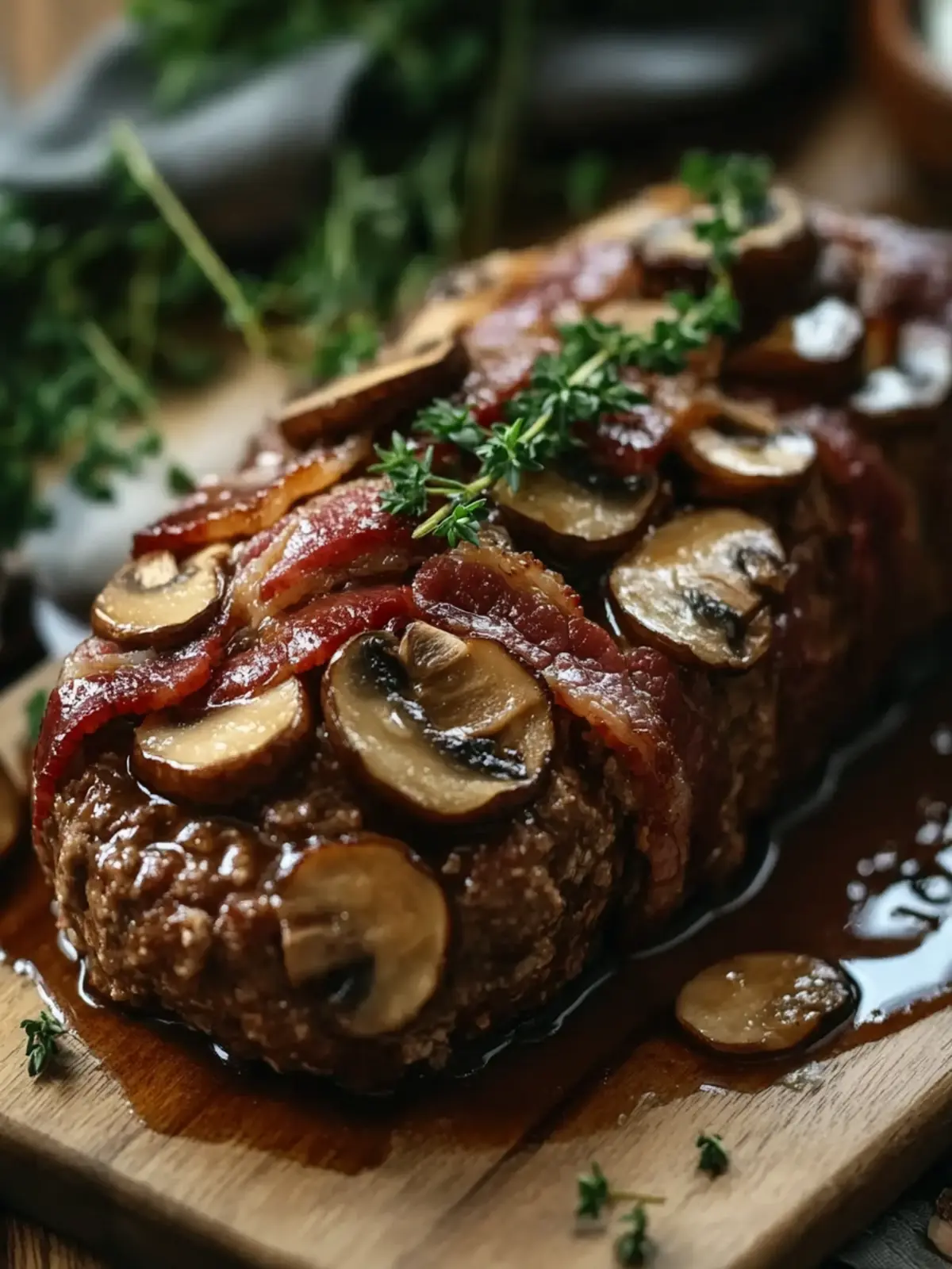 Savory Bacon Mushroom Meatloaf for Comfort Food Lovers 2 Bacon Mushroom Meatloaf