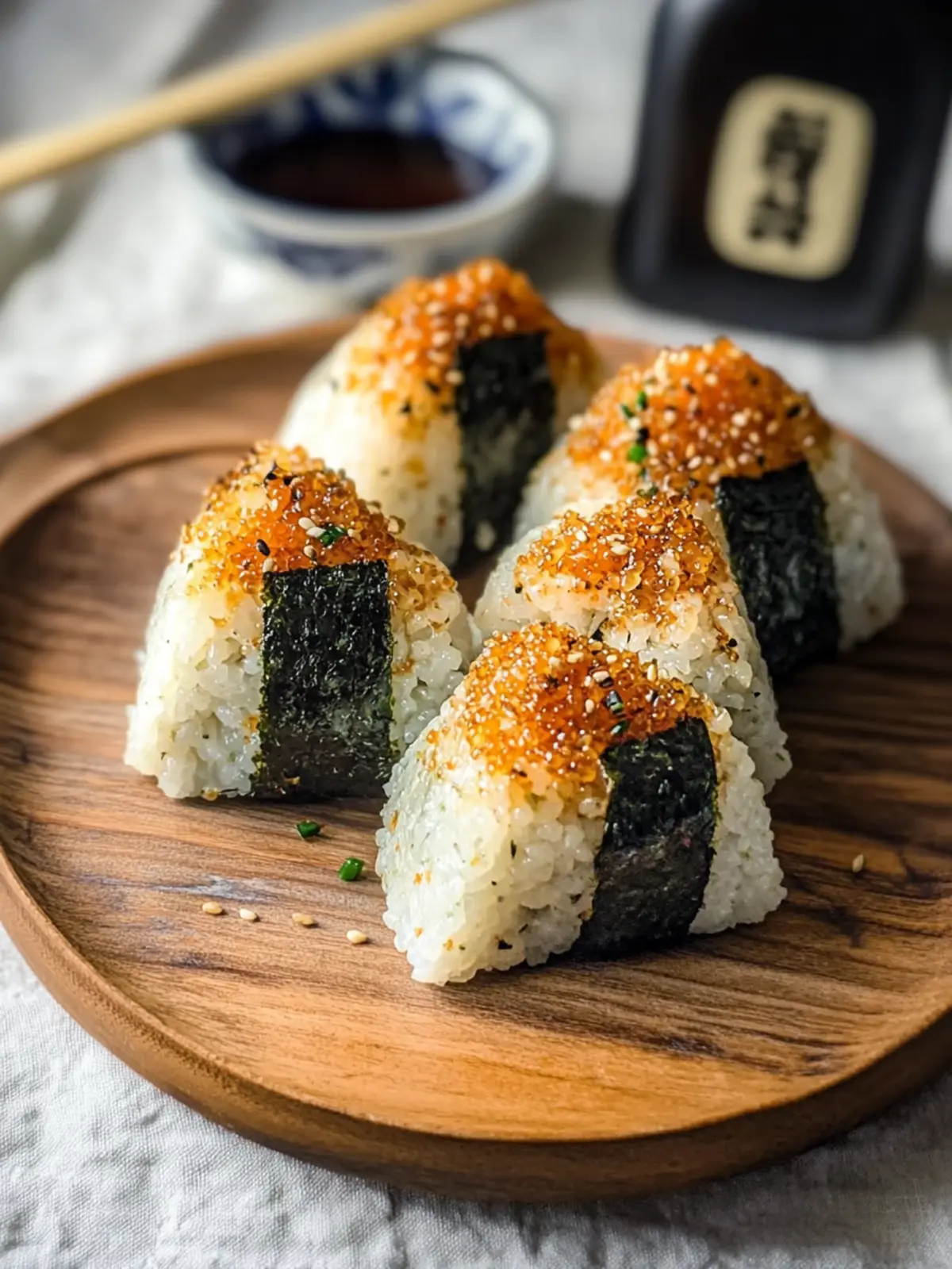 Spicy Tuna Yaki Onigiri (Japanese Rice Balls)