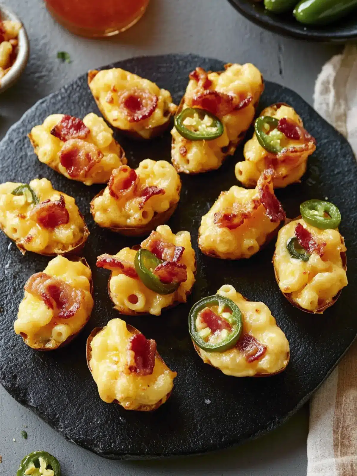 Bacon Mac ’n’ Cheese Jalapeño Bites: Irresistible Party Treats 5 Bacon Mac ’n’ Cheese Jalapeño Bites