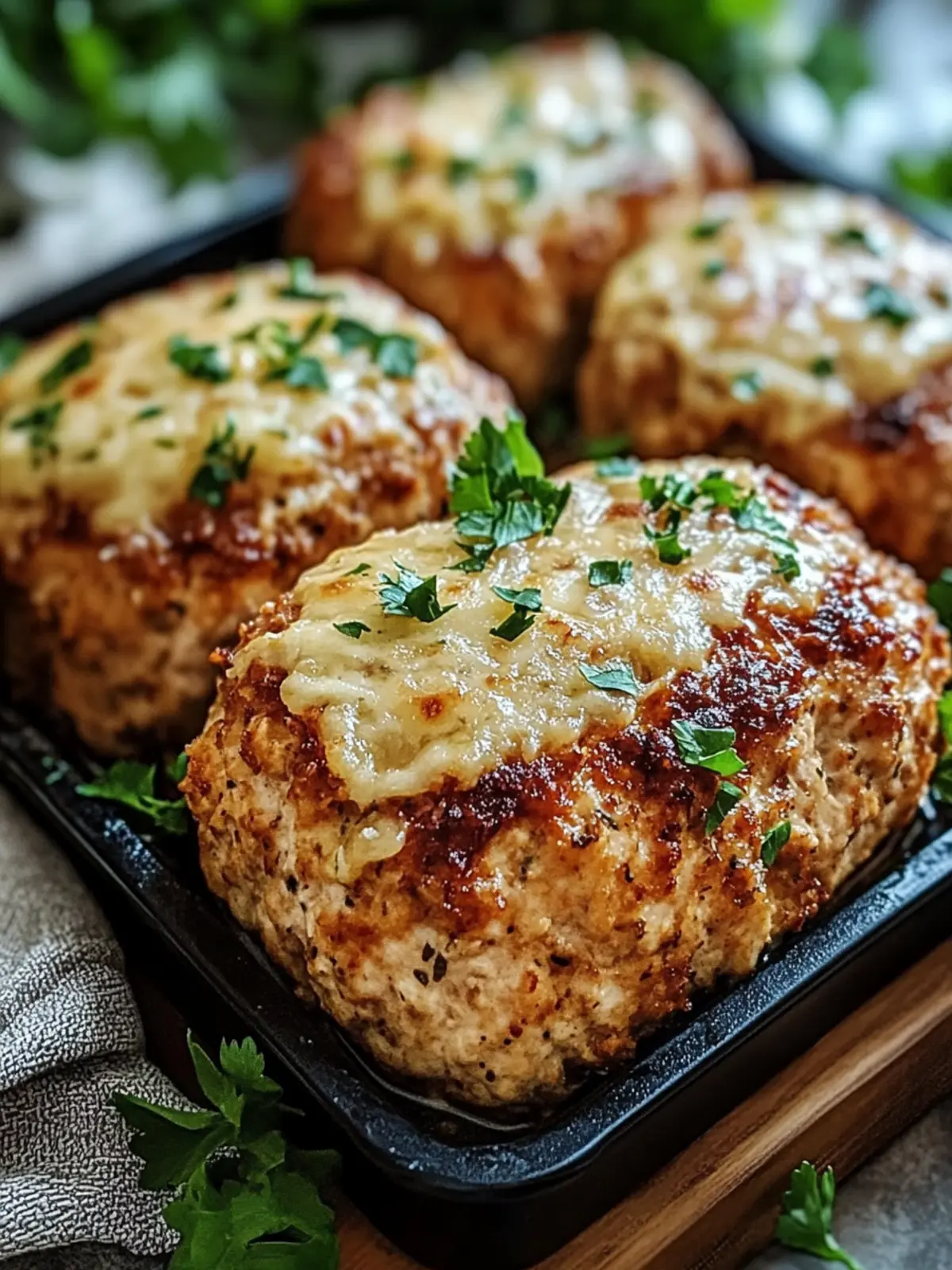 Savory Garlic Parmesan Chicken Meatloaves Your Family Will Love 3 Garlic Parmesan Chicken Meatloaves