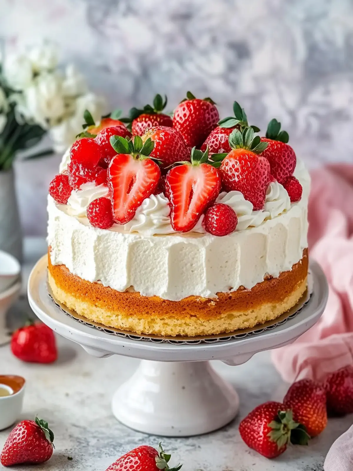 Delicious Strawberry Shortcake Cake for Summer Bliss 3 Strawberry Shortcake Cake