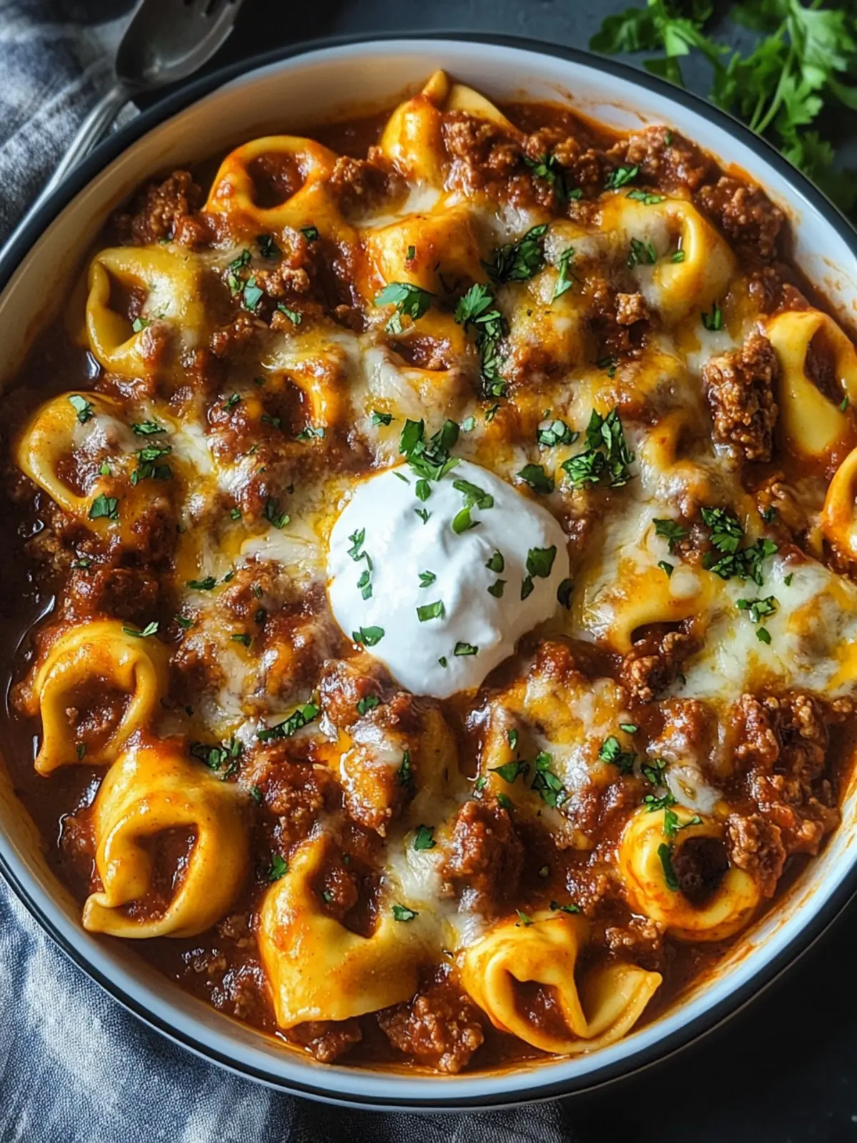 Cheesy Beef Enchilada Tortellini: Comfort in Every Bite 4 Cheesy Beef Enchilada Tortellini