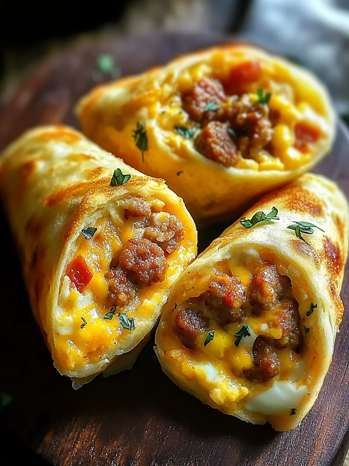 Savor Every Bite: Sausage Egg and Cheese Breakfast Roll-Ups 2 Sausage Egg and Cheese Breakfast Roll-Ups