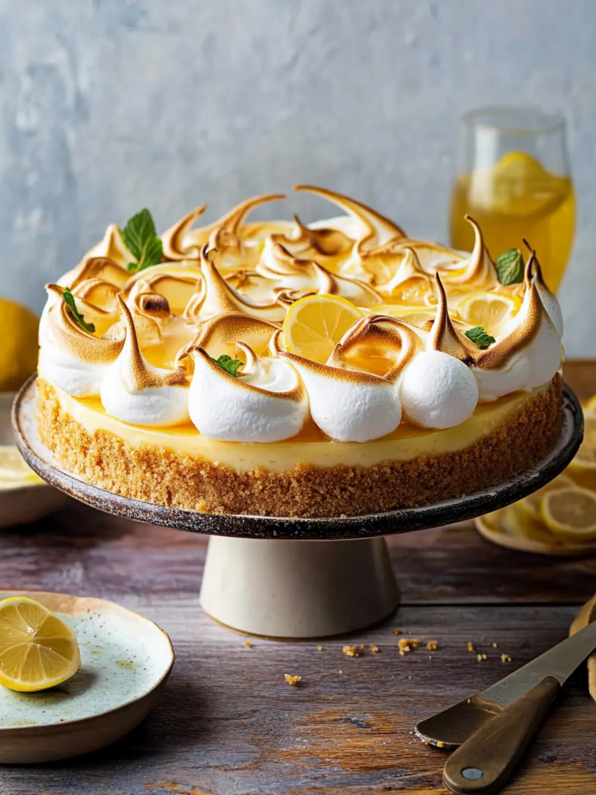 Limoncello Meringue Cheesecake: A Zesty Dessert Delight 3 Limoncello meringue cheesecake