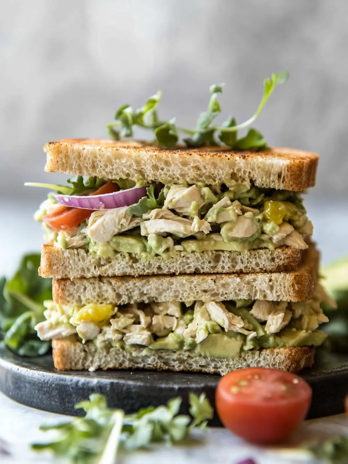 Savory Avocado Chicken Salad Sandwich for Light Summer Feasts 4 Avocado Chicken Salad Sandwich