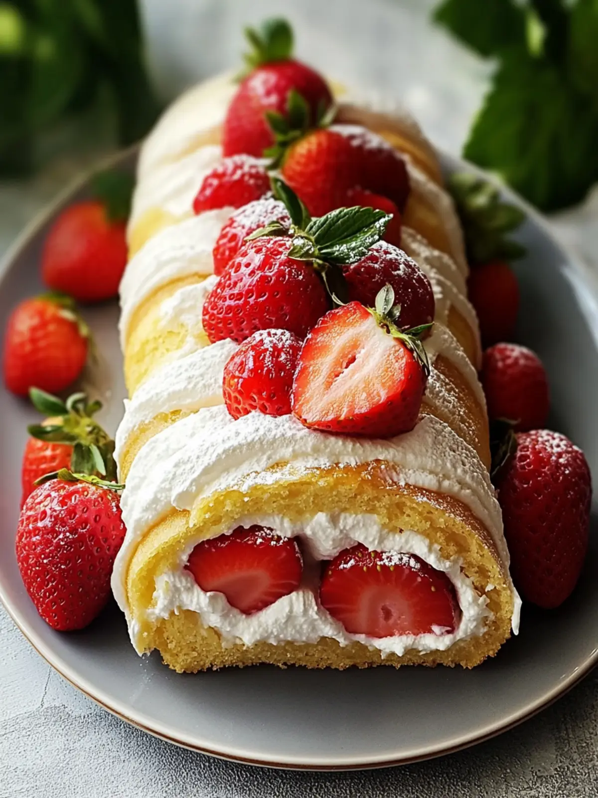Strawberry Swiss Roll