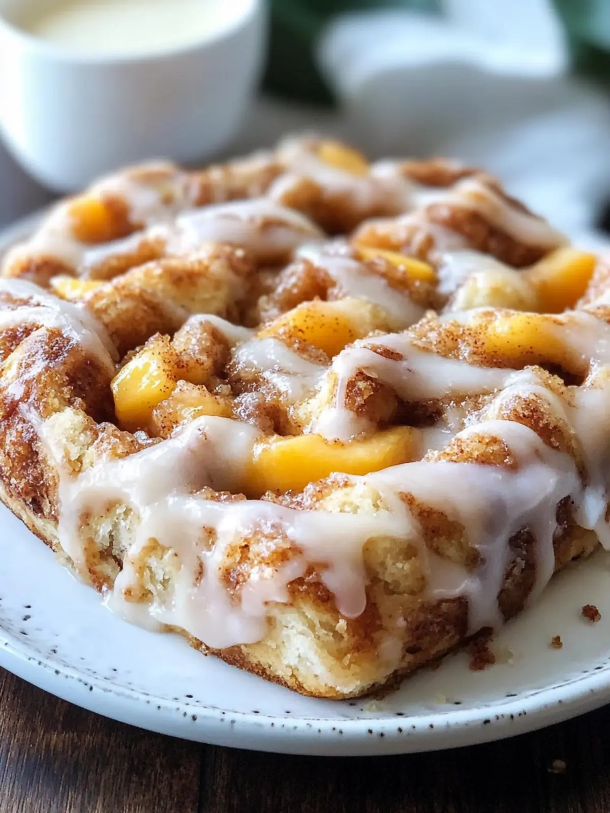 Peach Cobbler Cinnamon Rolls: Summer's Sweetest Breakfast Bliss 4 Peach Cobbler Cinnamon Rolls