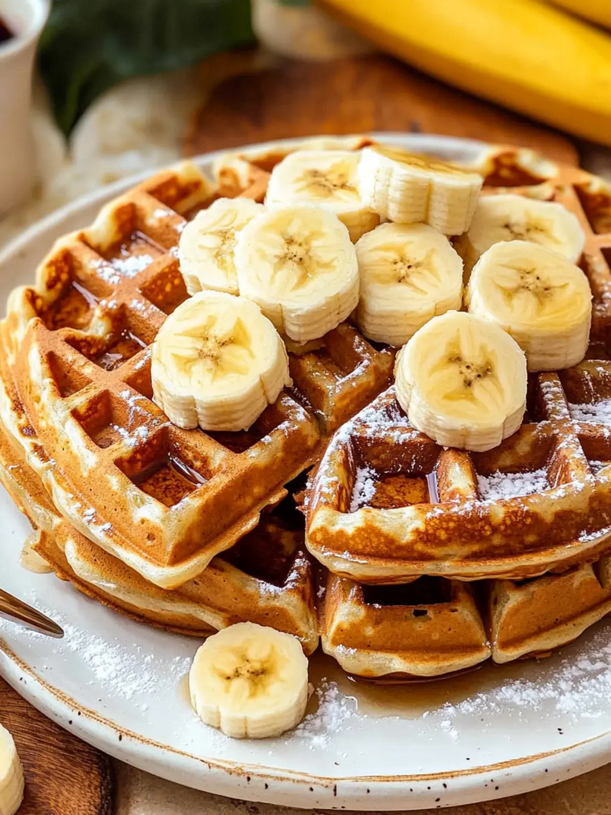 Deliciously Easy Banana Waffles You'll Crave Every Morning 2 Banana Waffles