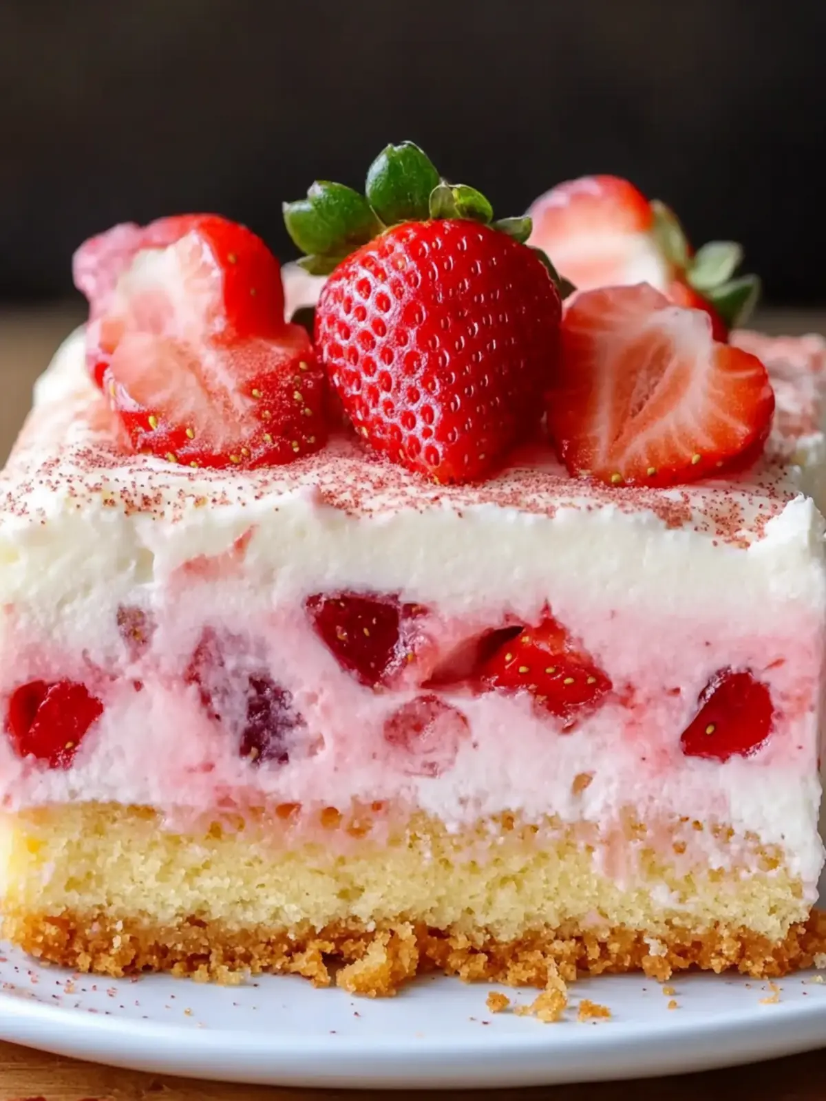 Strawberry Cheesecake Poke Cake - A Sweet Mother's Day Treat 5 Strawberry Cheesecake Poke Cake- Mother's daay cake special