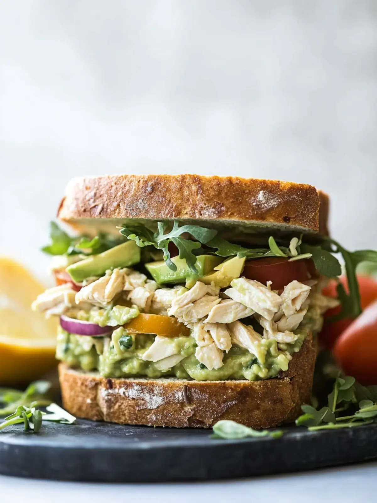 Savory Avocado Chicken Salad Sandwich for Light Summer Feasts 2 Avocado Chicken Salad Sandwich