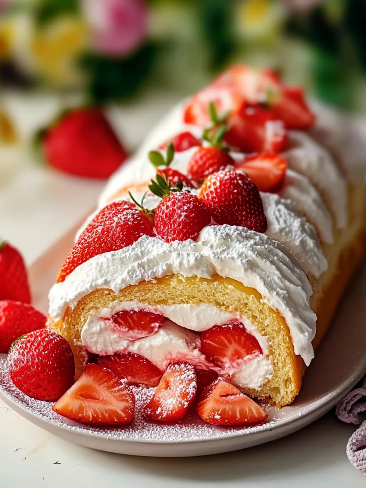 Strawberry Swiss Roll