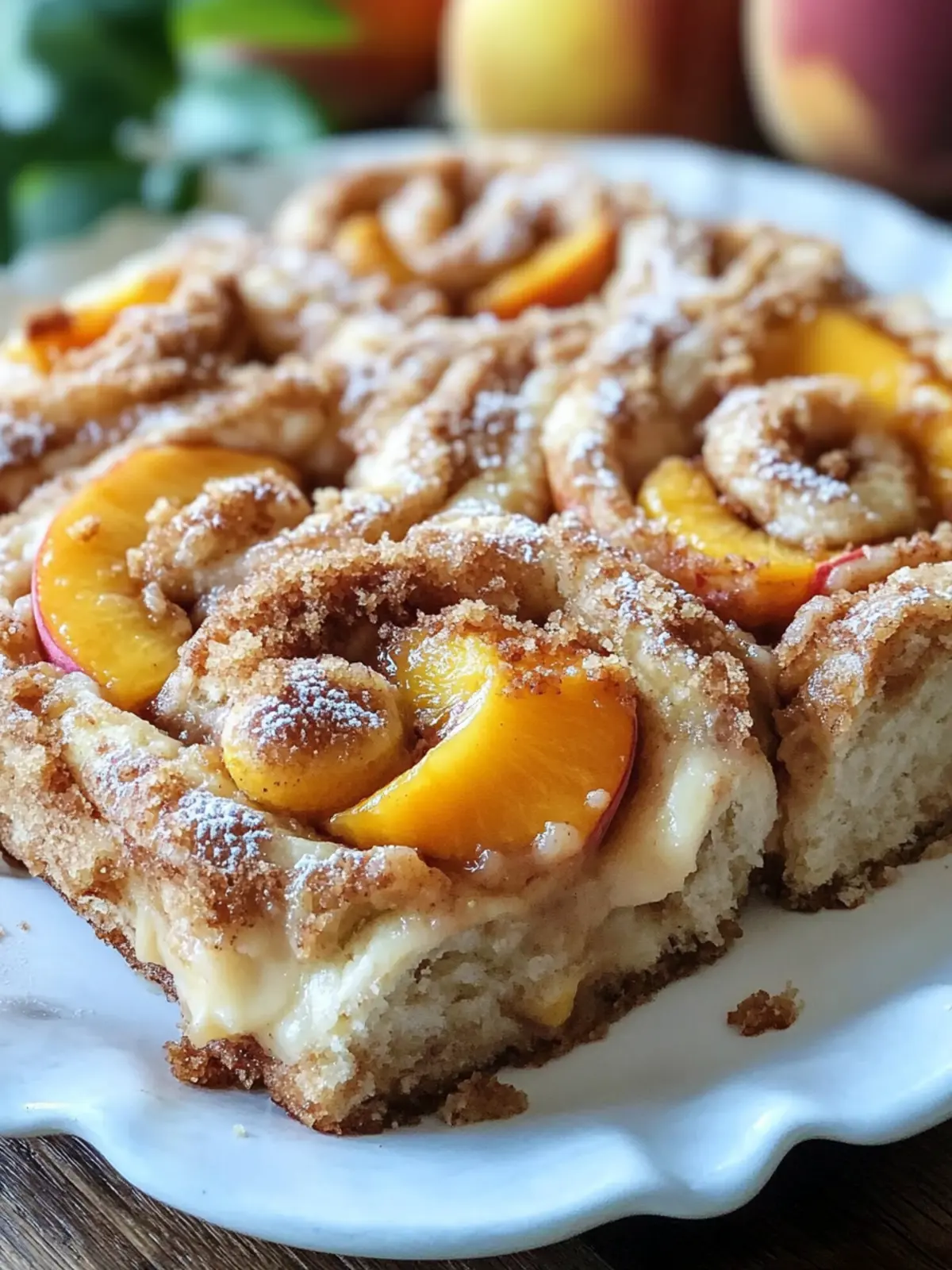 Peach Cobbler Cinnamon Rolls: Summer's Sweetest Breakfast Bliss 2 Peach Cobbler Cinnamon Rolls