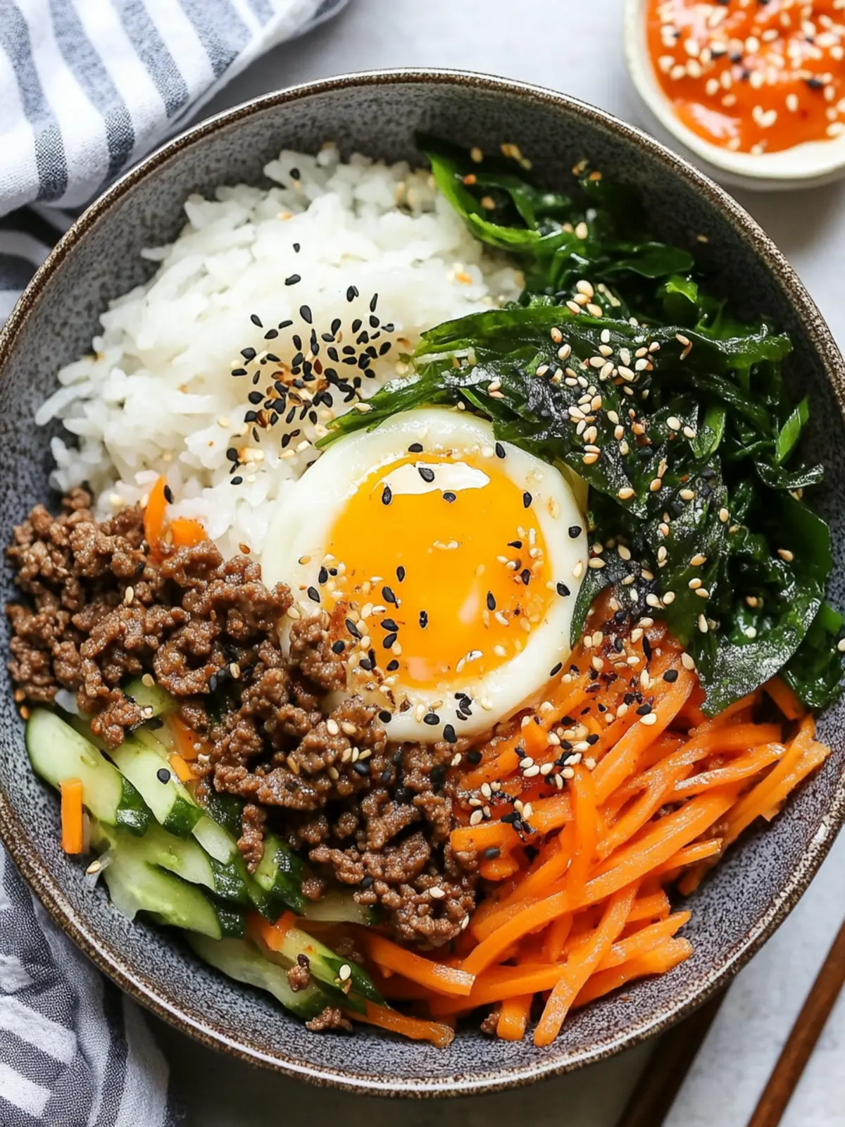 Easy Ground Beef Bibimbap in Under 30 Minutes 3 Ground Beef Bibimbap