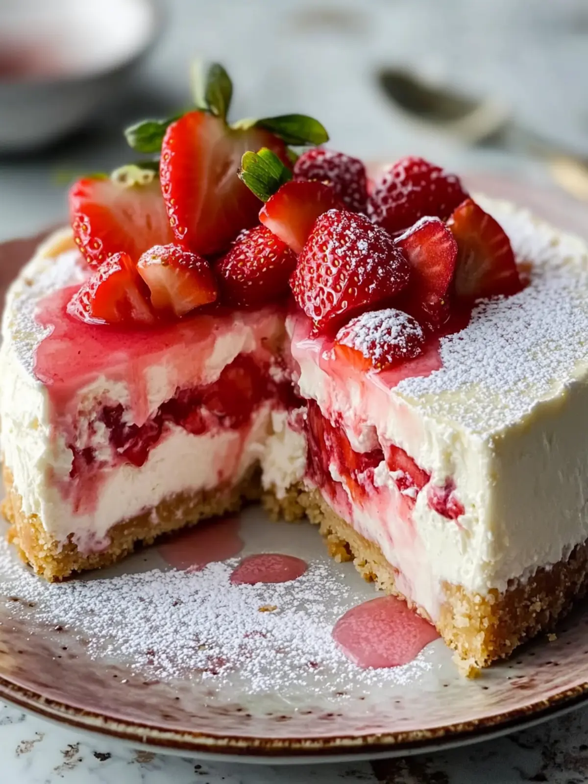 Delicious Strawberry Shortcake Cheesecake You’ll Love to Make 5 Strawberry Shortcake Cheesecake