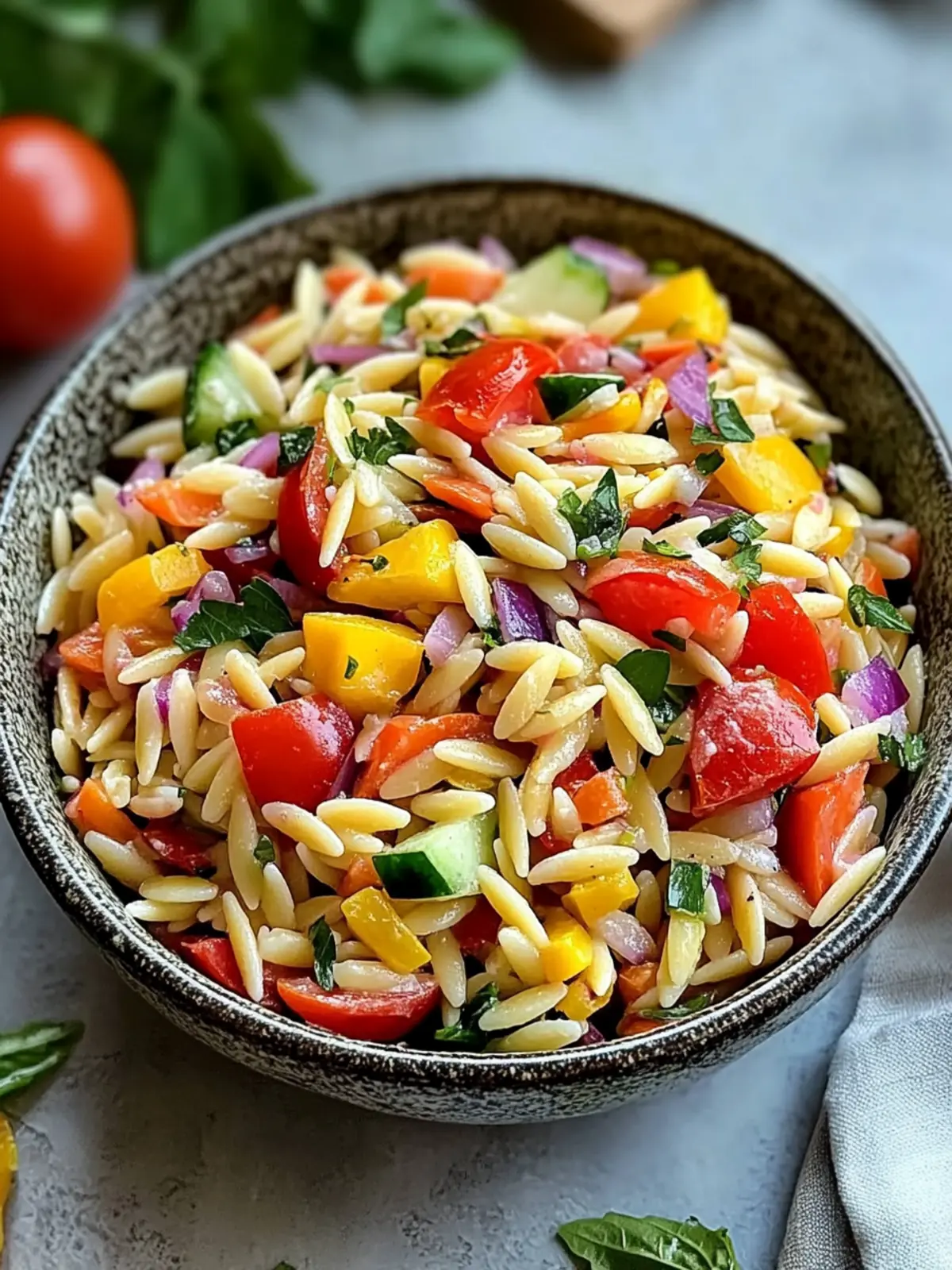 Vibrant Rainbow Orzo Salad: A Quick, Healthy Delight! 4 Rainbow Orzo Salad