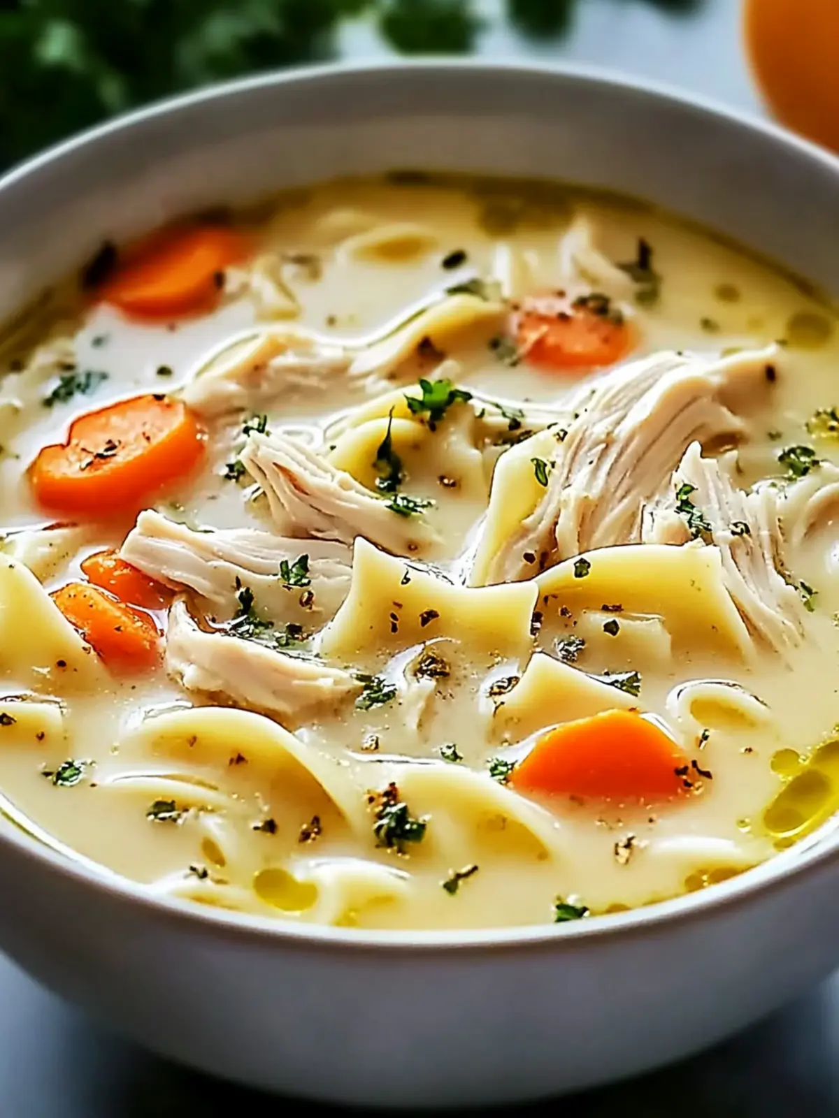 Comforting Creamy Chicken Noodle Soup in Just 30 Minutes 3 Creamy Chicken Noodle Soup