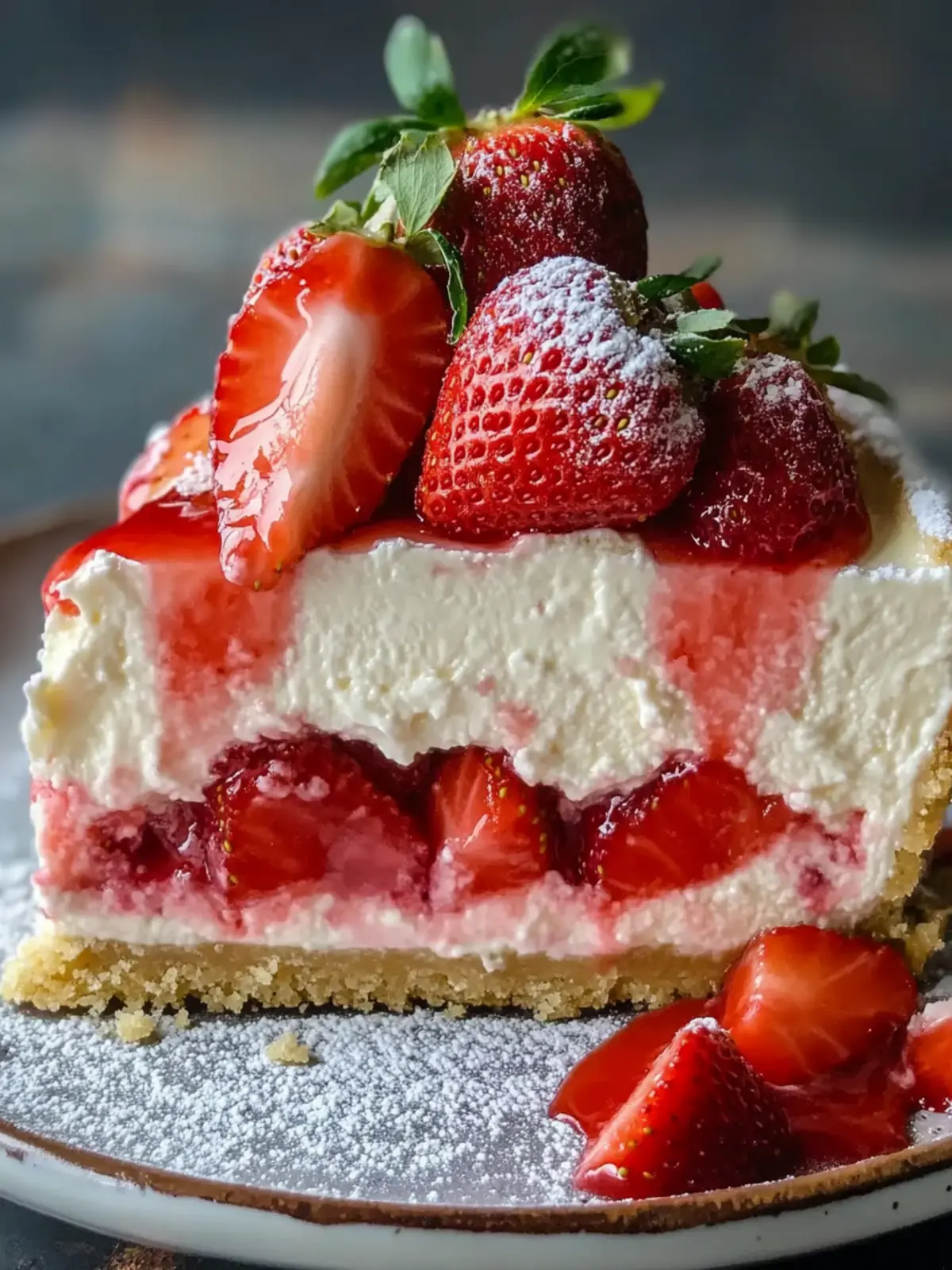 Delicious Strawberry Shortcake Cheesecake You’ll Love to Make 3 Strawberry Shortcake Cheesecake
