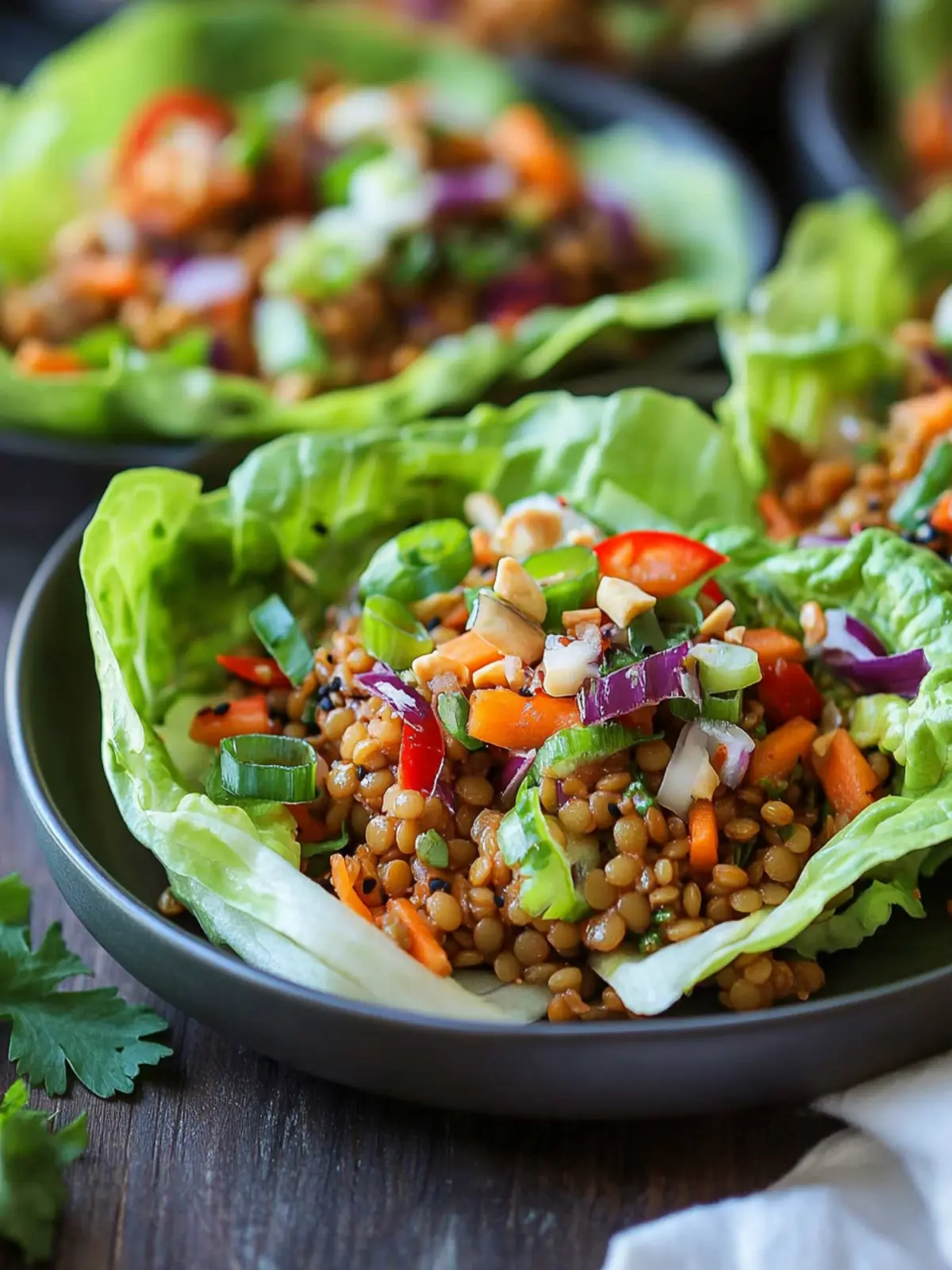 Delicious Asian Lentil Lettuce Wraps for Healthy Family Meals 5 Asian Lentil Lettuce Wraps