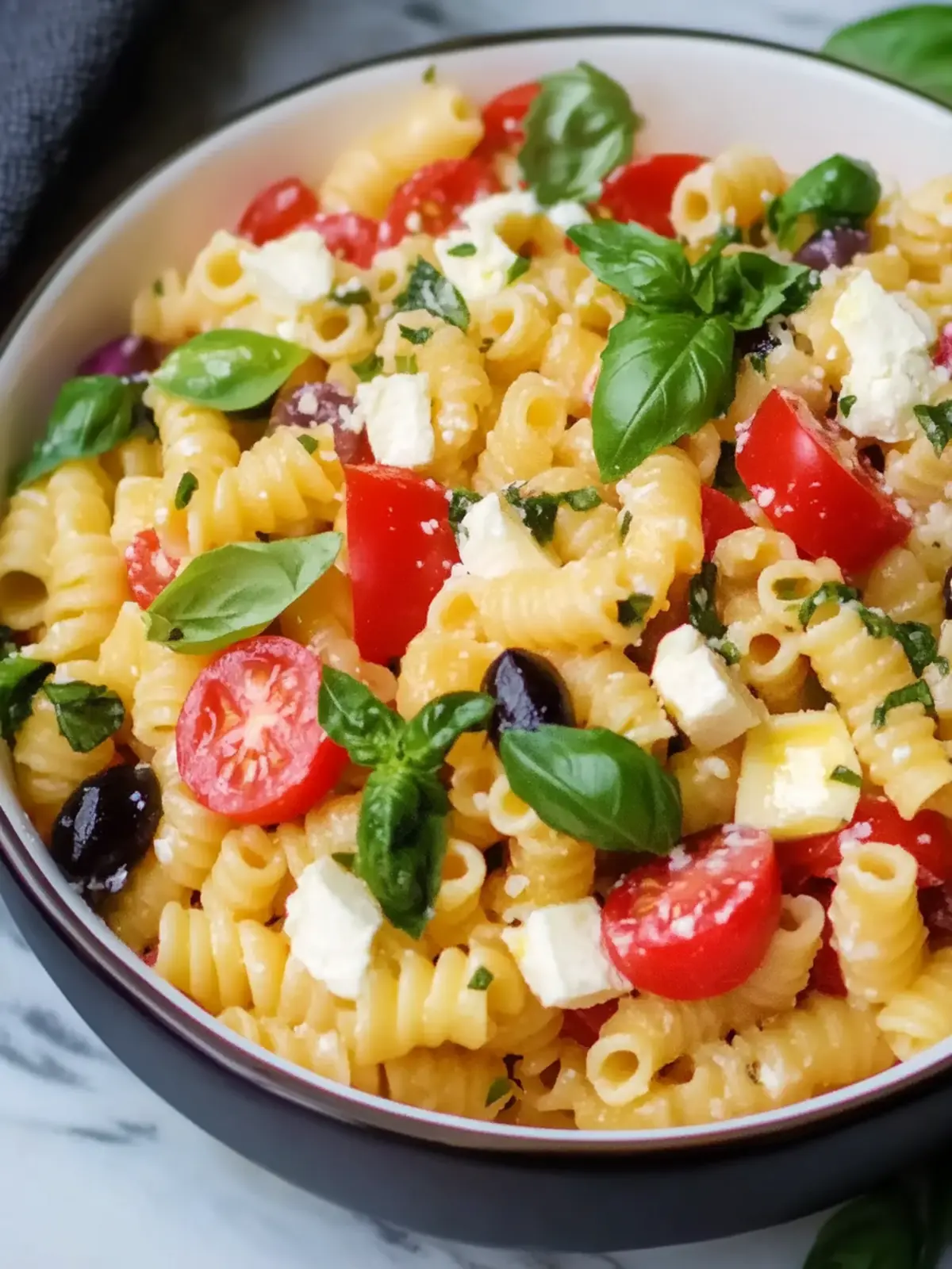 Mediterranean Pasta Salad: Bright Flavors for Summer Joy 5 Mediterranean pasta salad