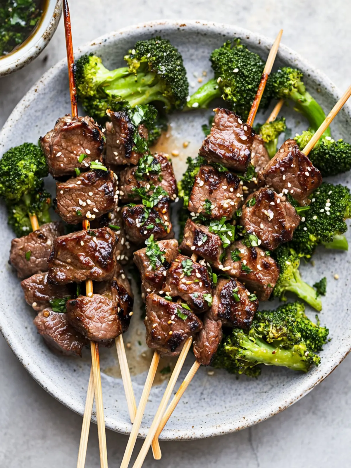 Savory Soy-Marinated Beef and Broccoli Skewers in Minutes 4 Soy-Marinated Beef and Broccoli Skewers