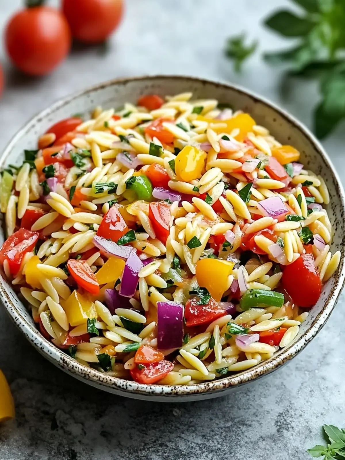Vibrant Rainbow Orzo Salad: A Quick, Healthy Delight! 2 Rainbow Orzo Salad