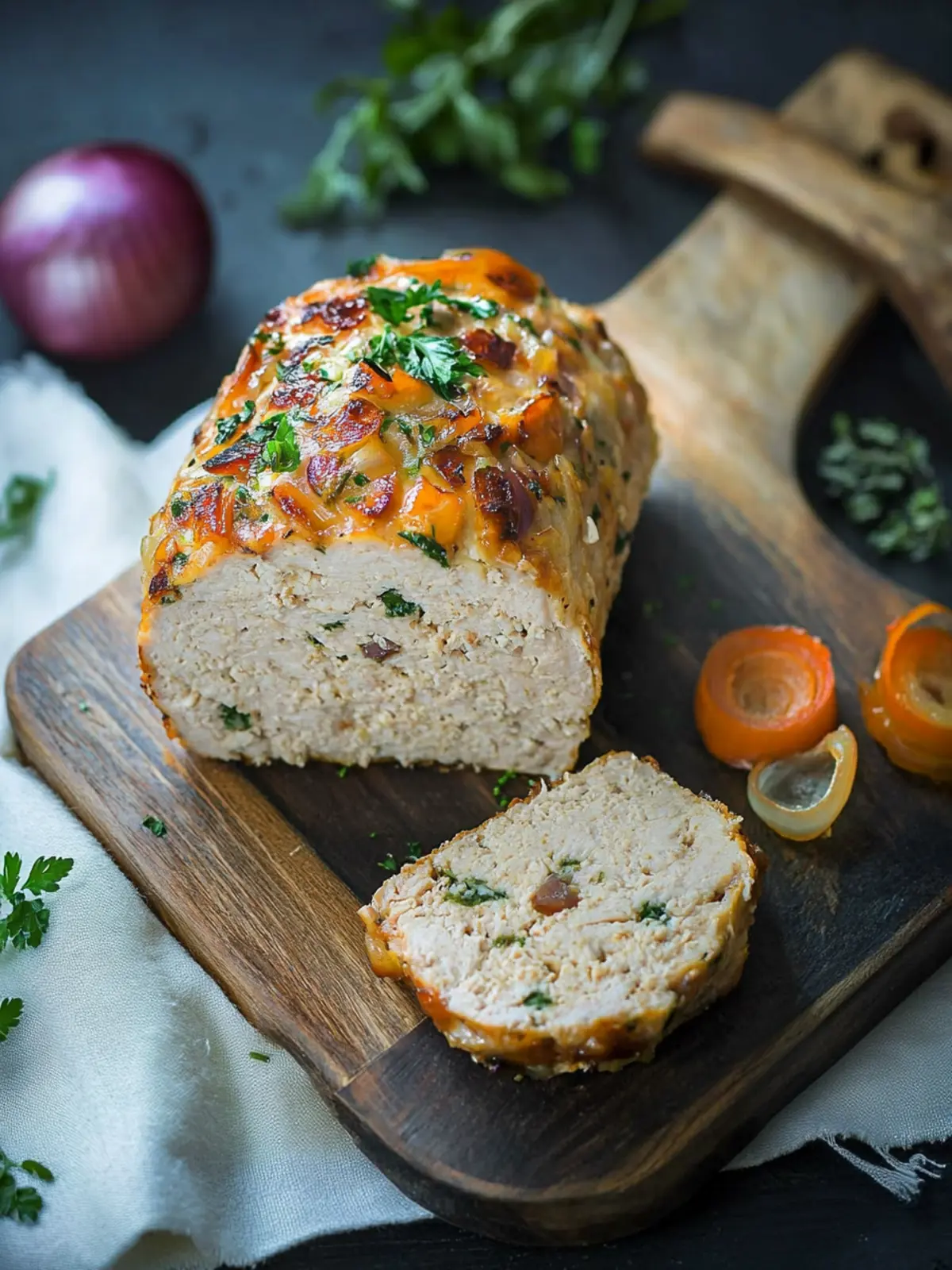 Delicious Chicken Meatloaf with Caramelised Onion Bliss 3 Chicken meatloaf with caramelised onion