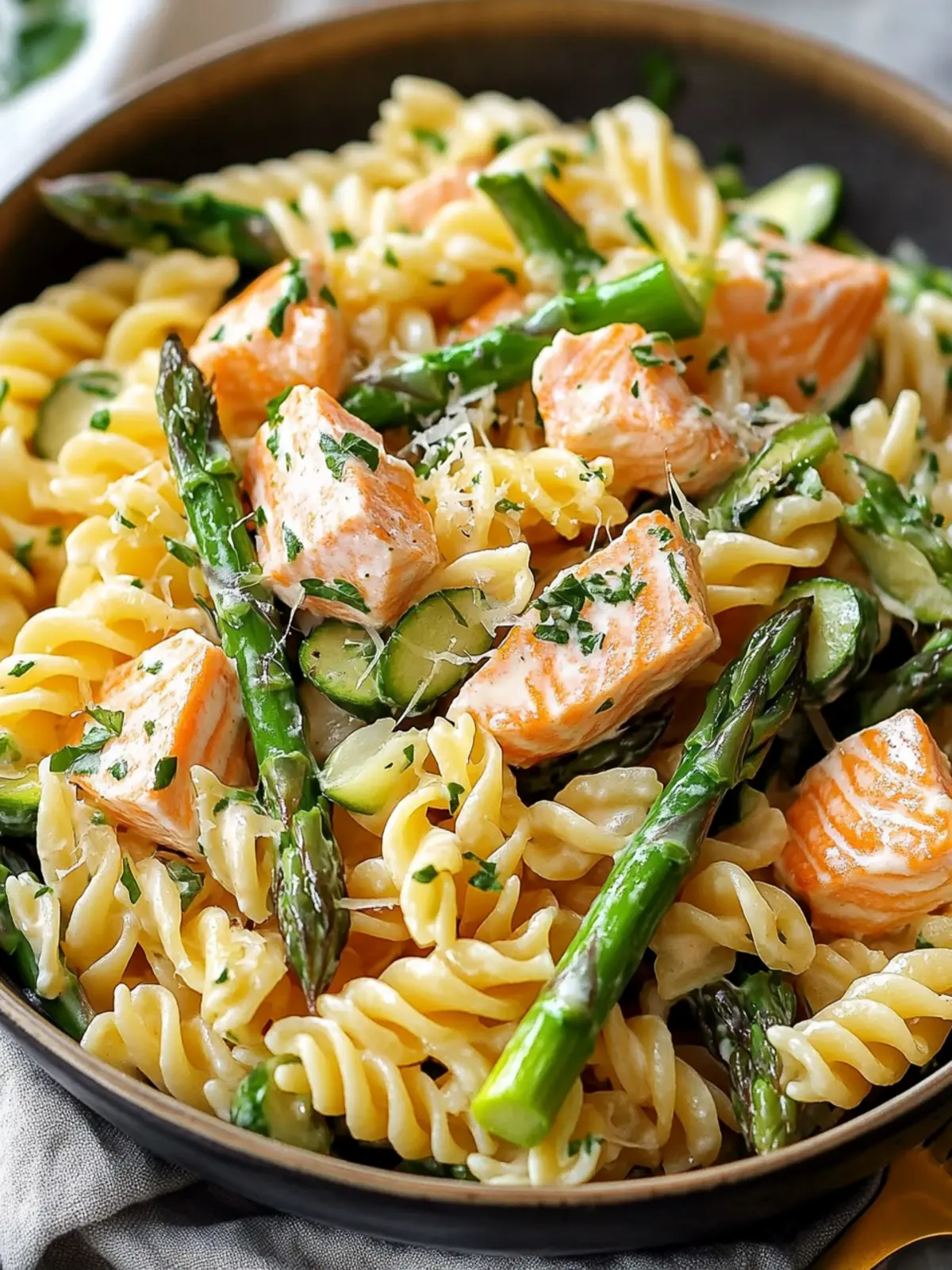 Savory Salmon Asparagus Pasta Salad for a Healthy Delight 3 Salmon Asparagus Pasta Salad