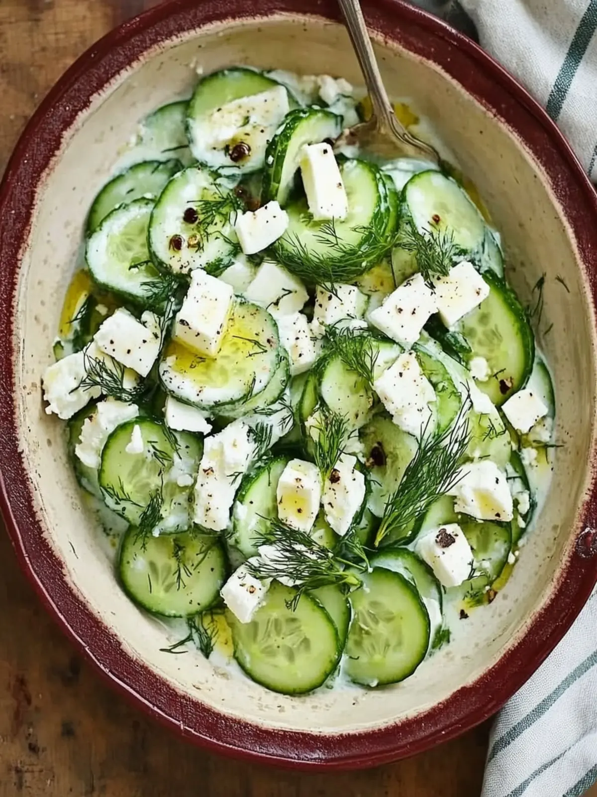 Feta and Cucumber Salad with Dill Dressing for Summer Bliss 4 Feta and cucumber salad with dill dressing