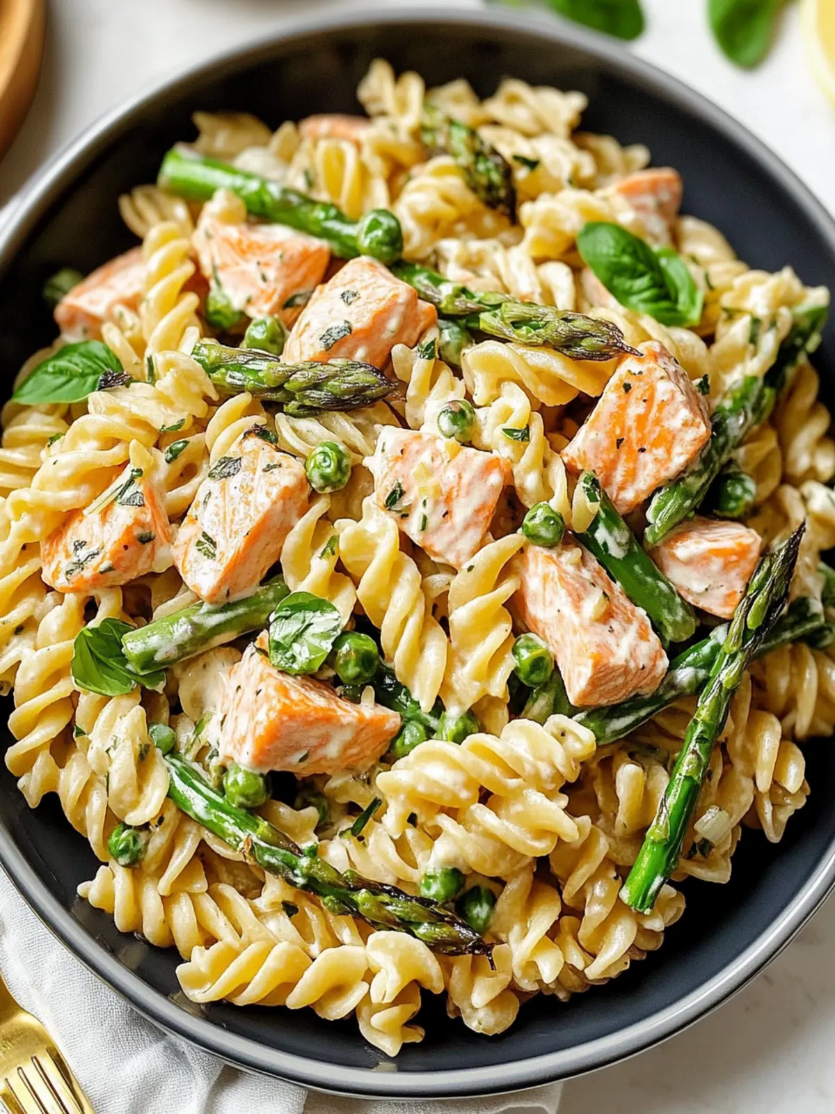 Savory Salmon Asparagus Pasta Salad for a Healthy Delight 2 Salmon Asparagus Pasta Salad