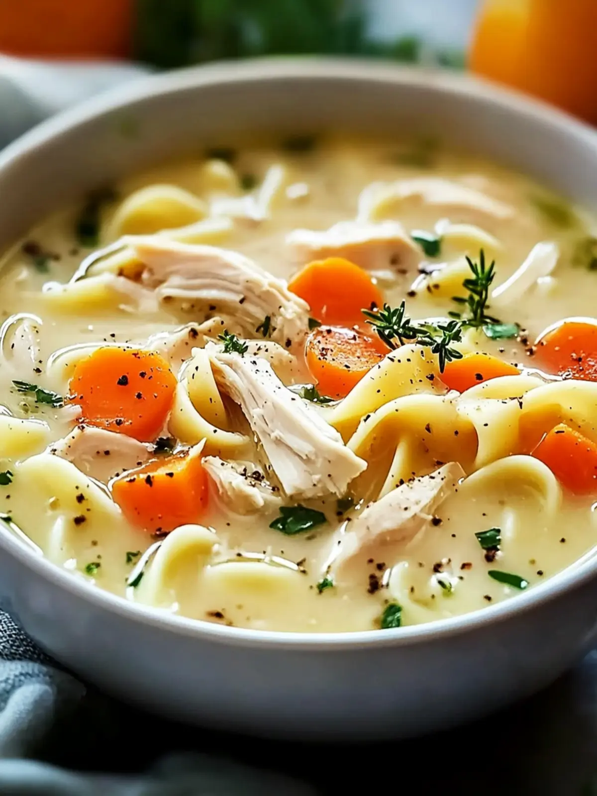 Comforting Creamy Chicken Noodle Soup in Just 30 Minutes 2 Creamy Chicken Noodle Soup