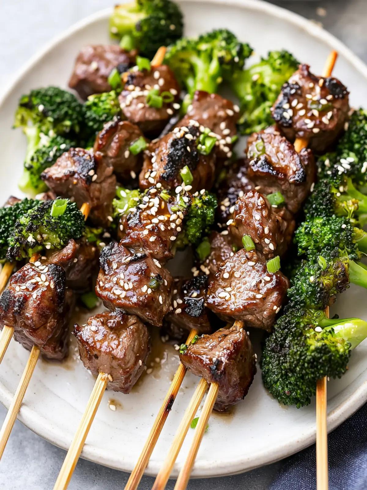 Savory Soy-Marinated Beef and Broccoli Skewers in Minutes 2 Soy-Marinated Beef and Broccoli Skewers