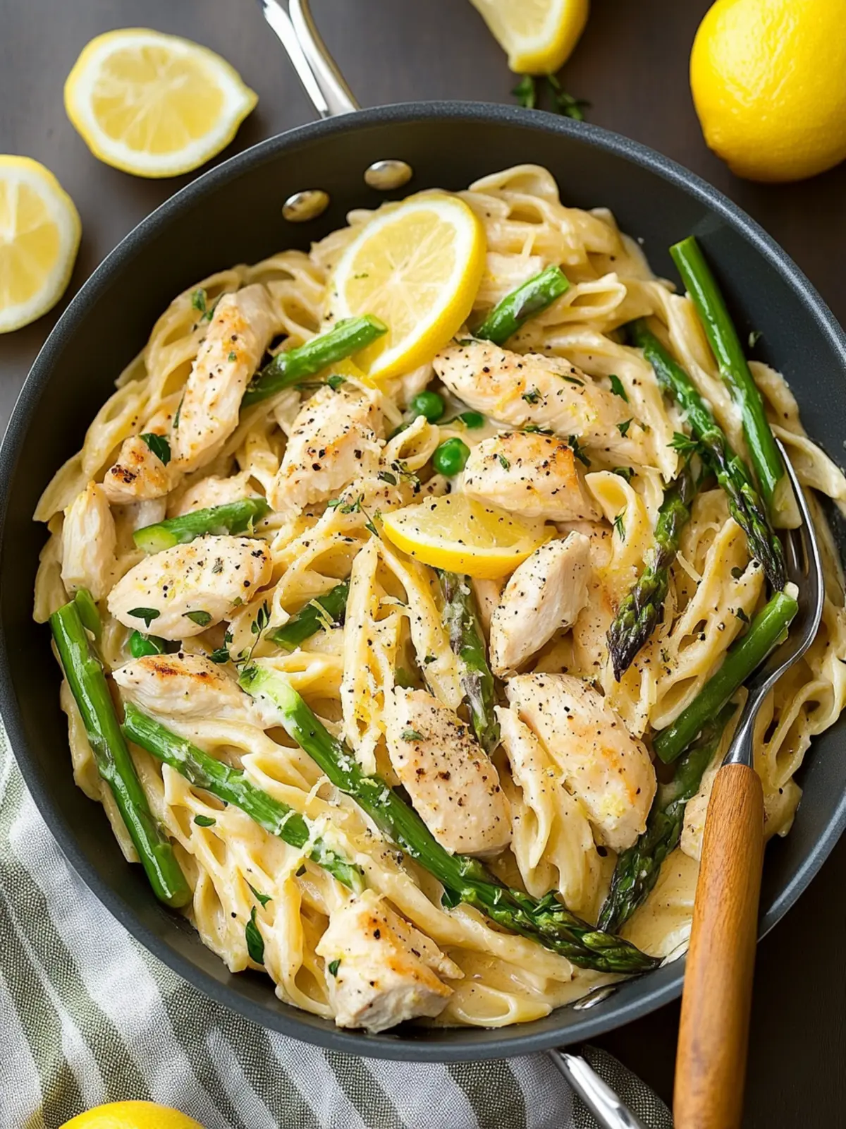 One-Pan Creamy Lemon Pasta with Chicken and Asparagus Delight 5 One-Pan Creamy Lemon Pasta with Chicken and Asparagus
