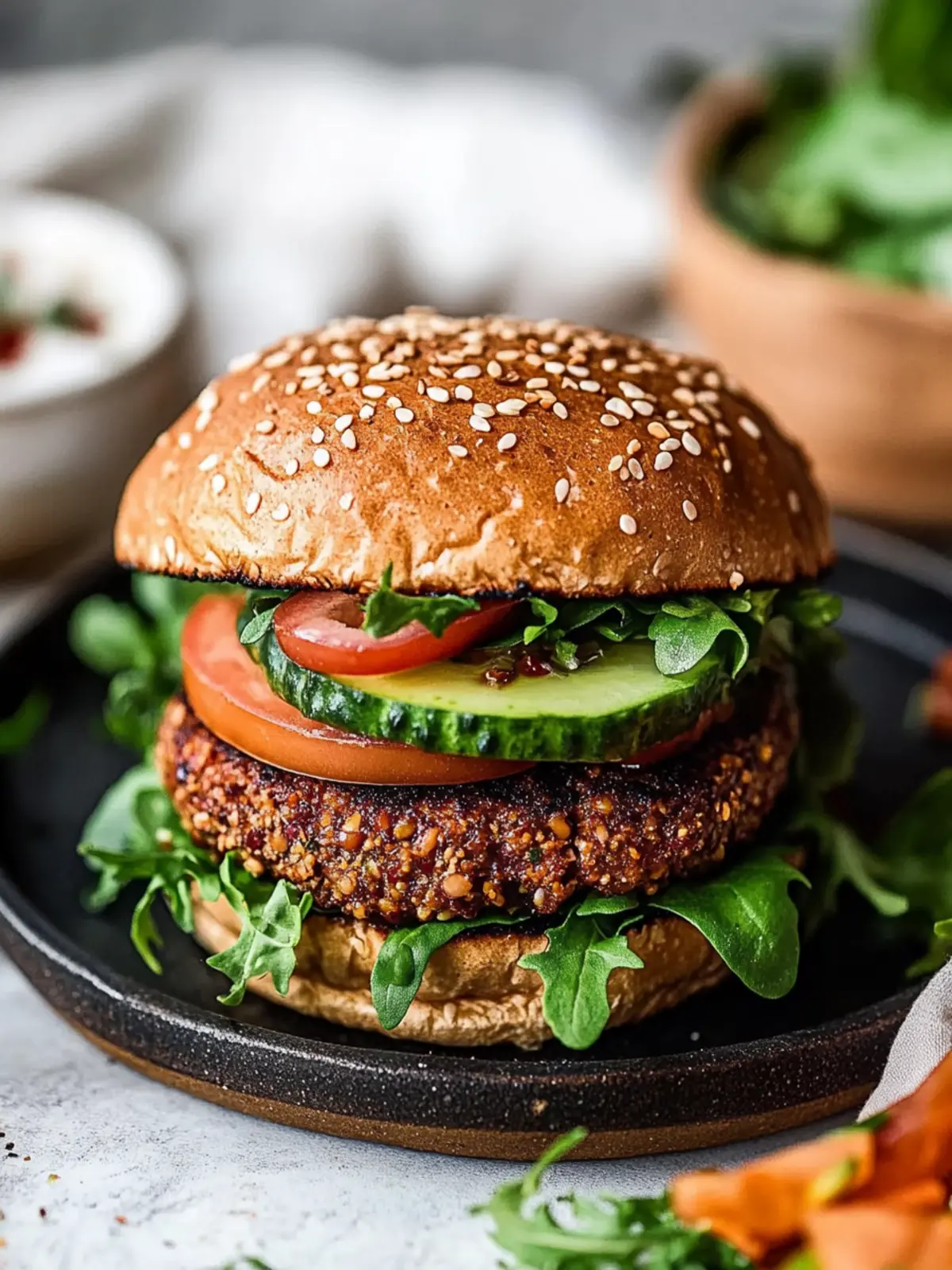 Ultimate Vegan Burger: Flavor-Packed and Protein-Rich Delight 4 Vegan Burger