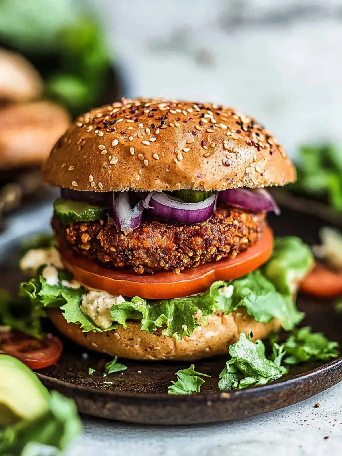 Ultimate Vegan Burger: Flavor-Packed and Protein-Rich Delight 3 Vegan Burger